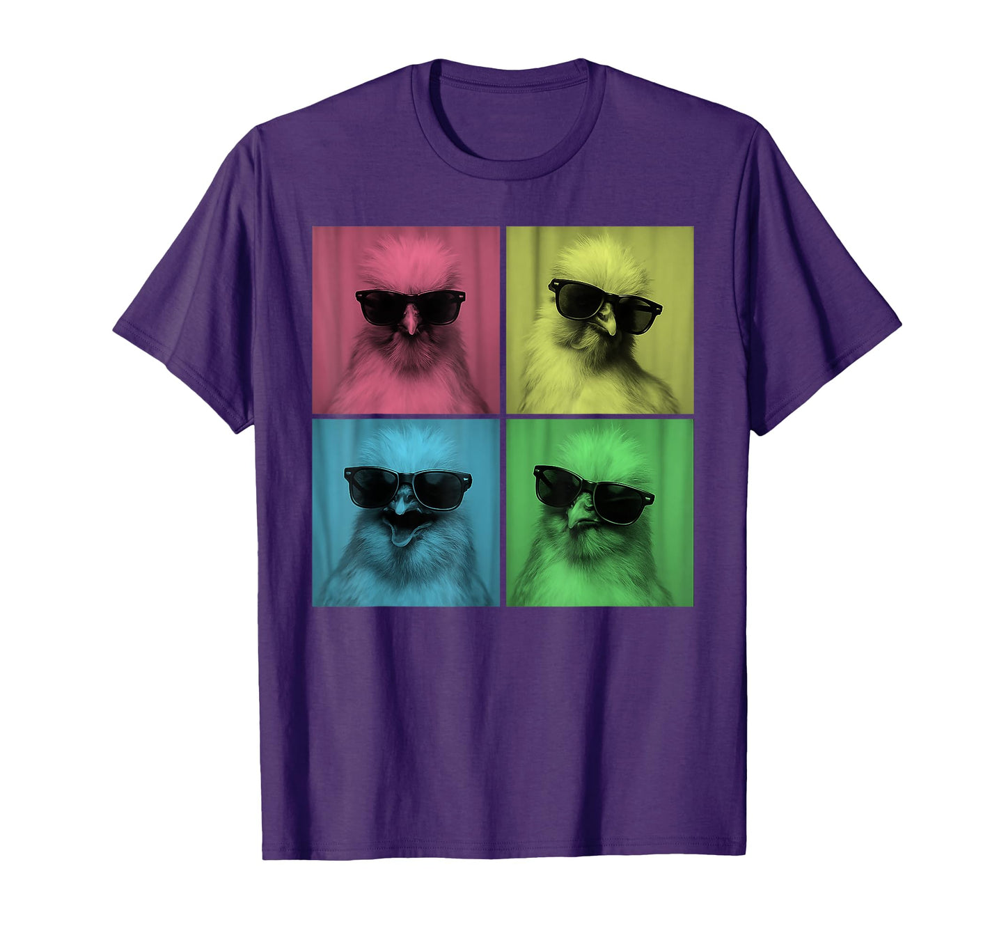 Silkie Chicken Funny Pop Art Farm Animal Lover Photo Booth T-Shirt