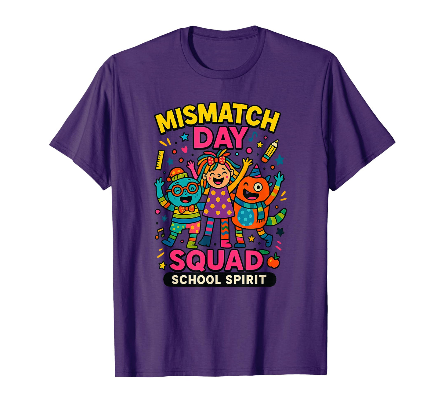 Mismatch Day Squad School Spirit Fall Semester Autumn Vibes T-Shirt