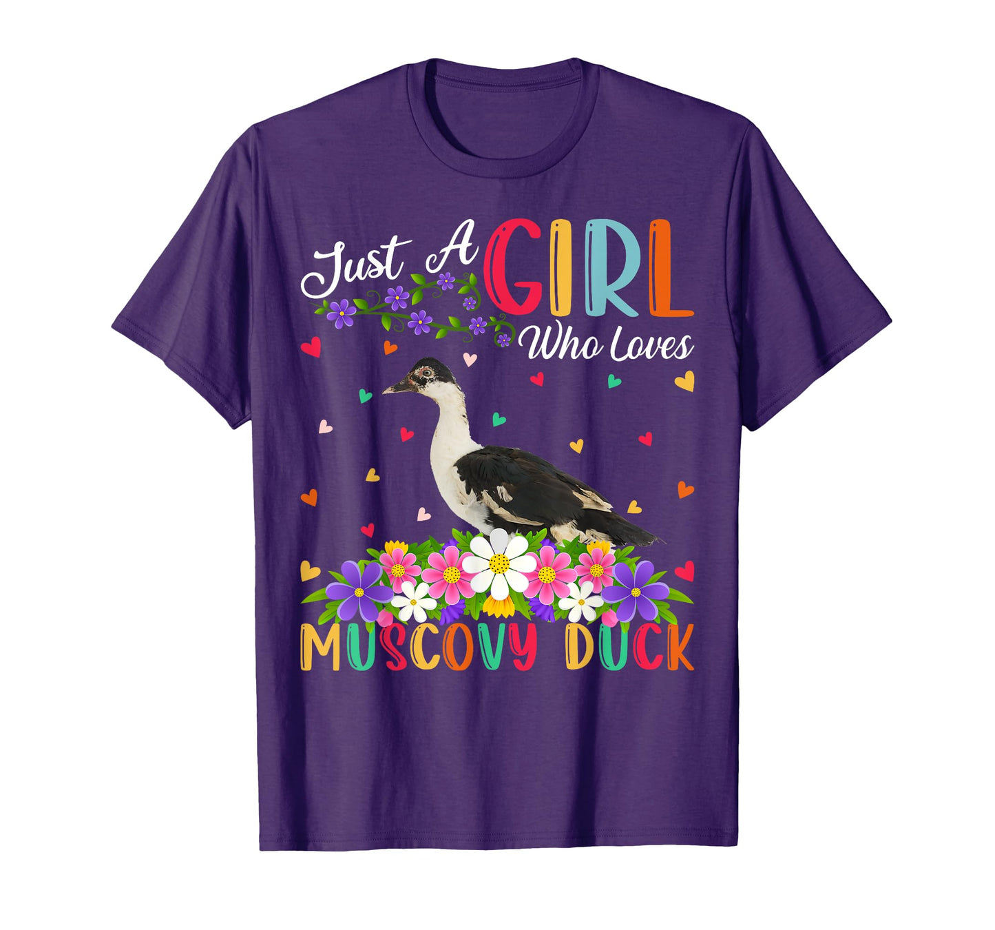 Muscovy Duck Bird Lover Just A Girl Who Loves Muscovy Ducks T-Shirt