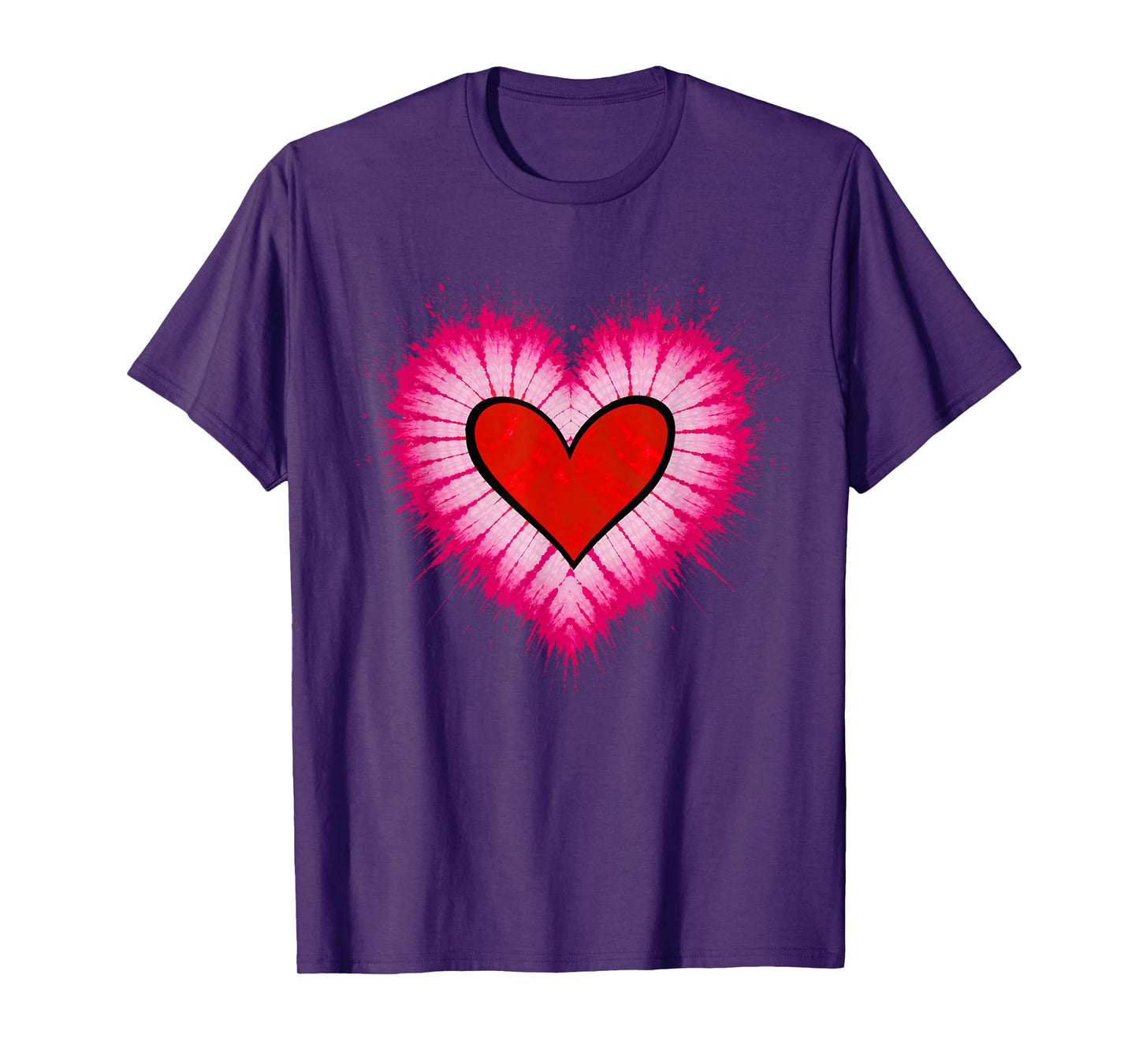Retro Vintage Valentines Day Heart Tie Dye Mens Womens Kids T-Shirt