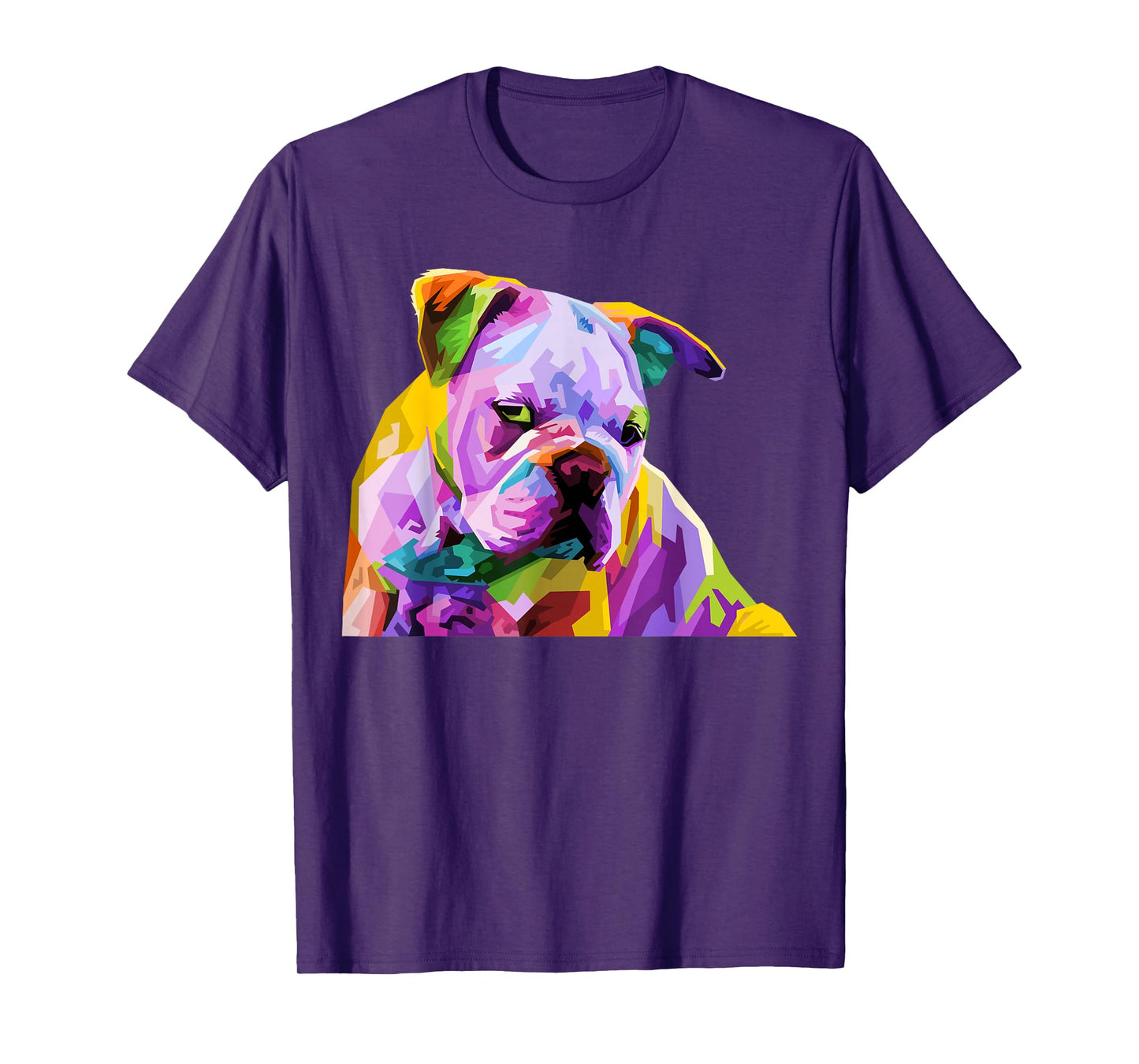 English British Bulldog Pop Art Portrait for Dog Owners T-Shirt