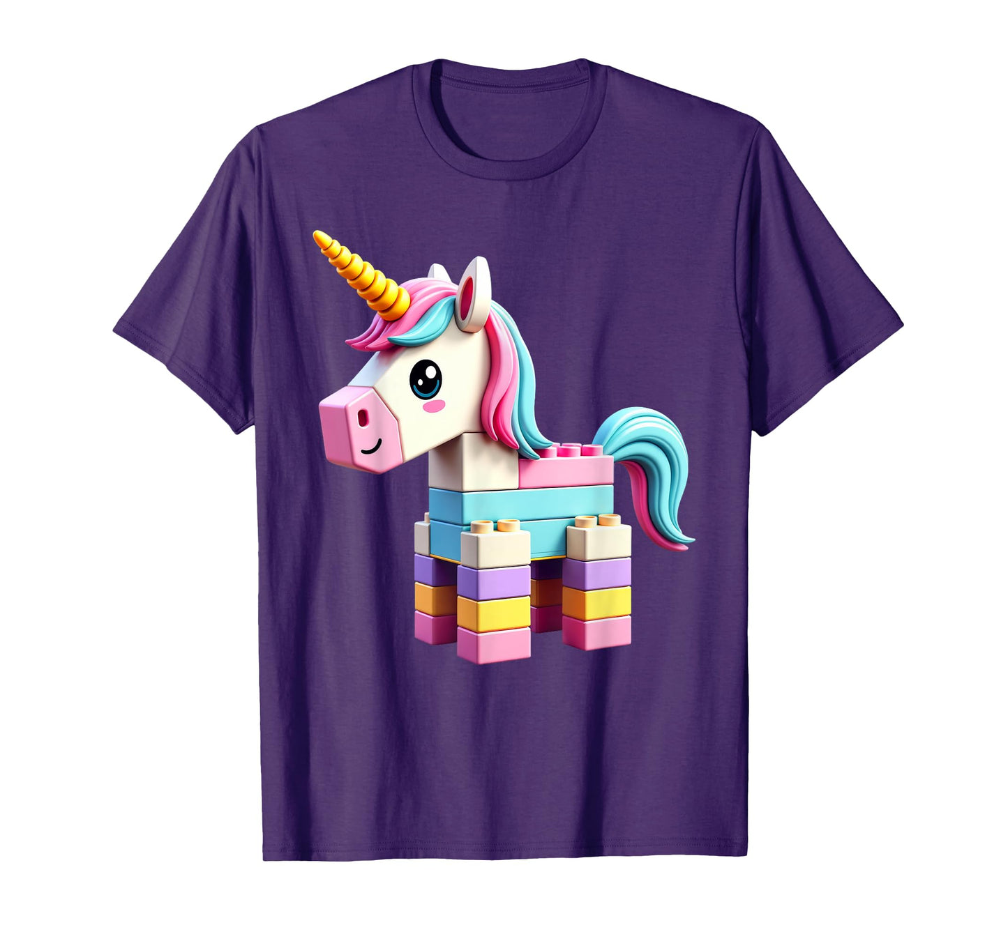 Master Builder Bricks Blocks Play Toys Unicorn T-Shirt