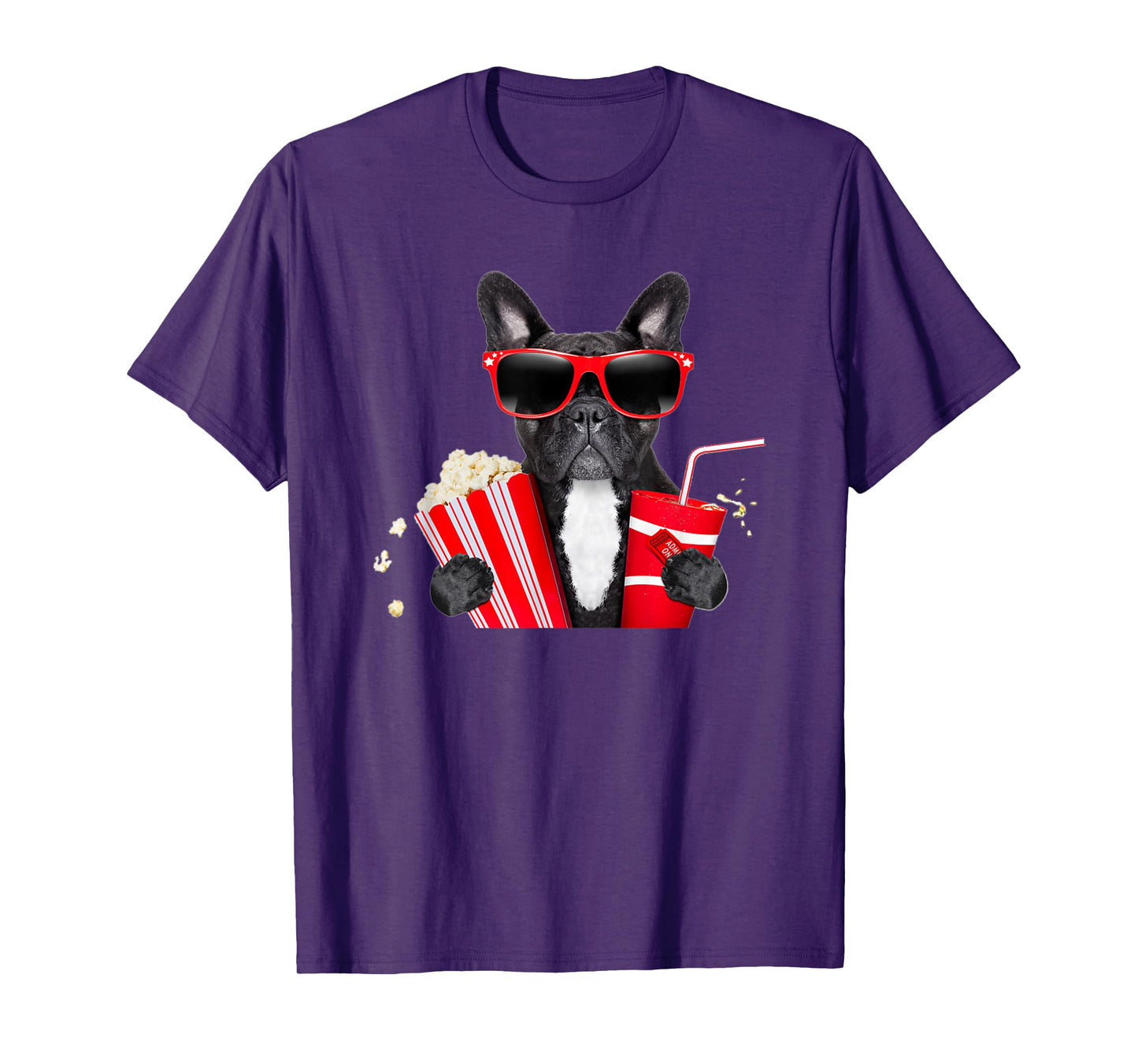 French Bulldog Sunglasses Movie Cinema Tshirt Dog Lover Gift T-Shirt