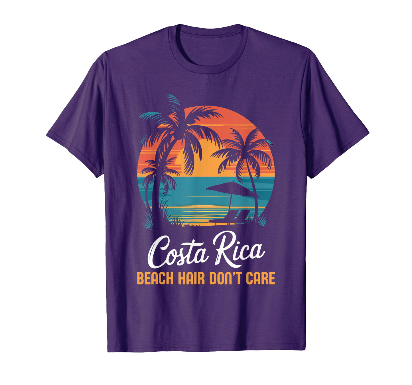 Beach Hair Don't Care Vacation Tropical Pura Vida Costa Rica T-Shirt