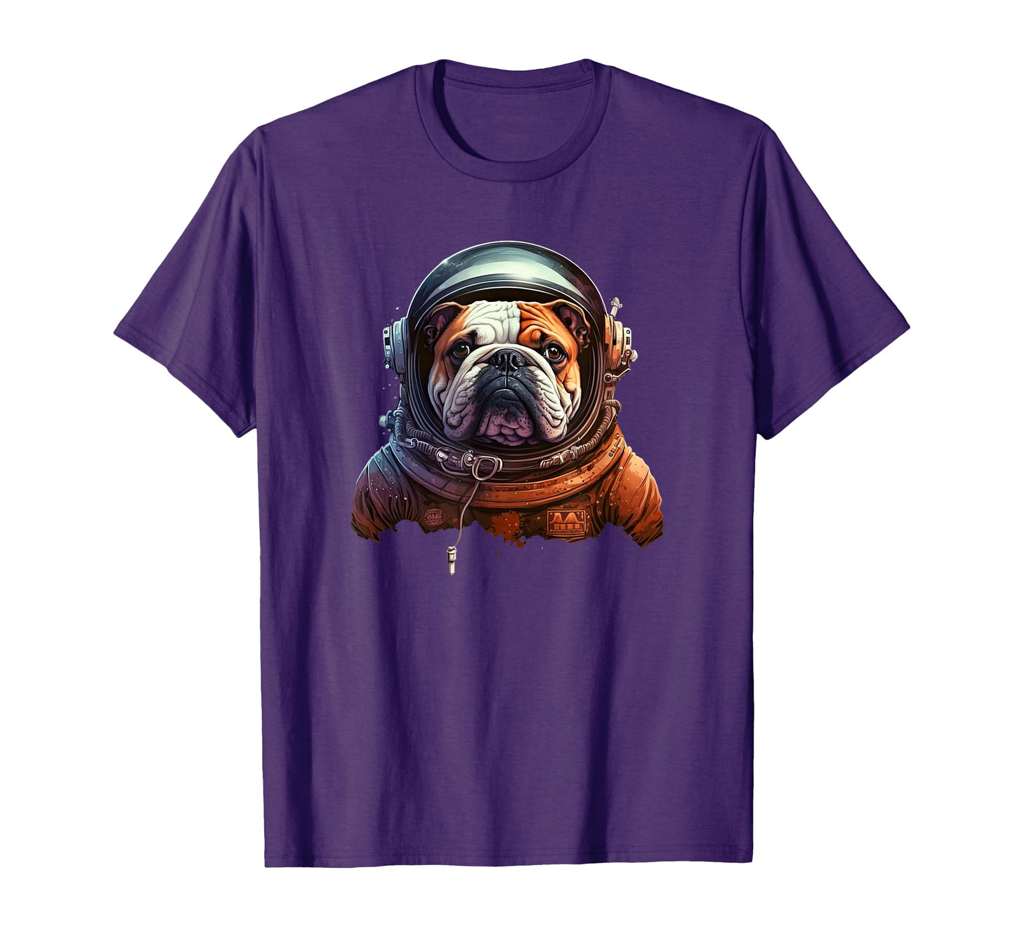 Funny Bulldog Dog Astronaut In the Space T-Shirt