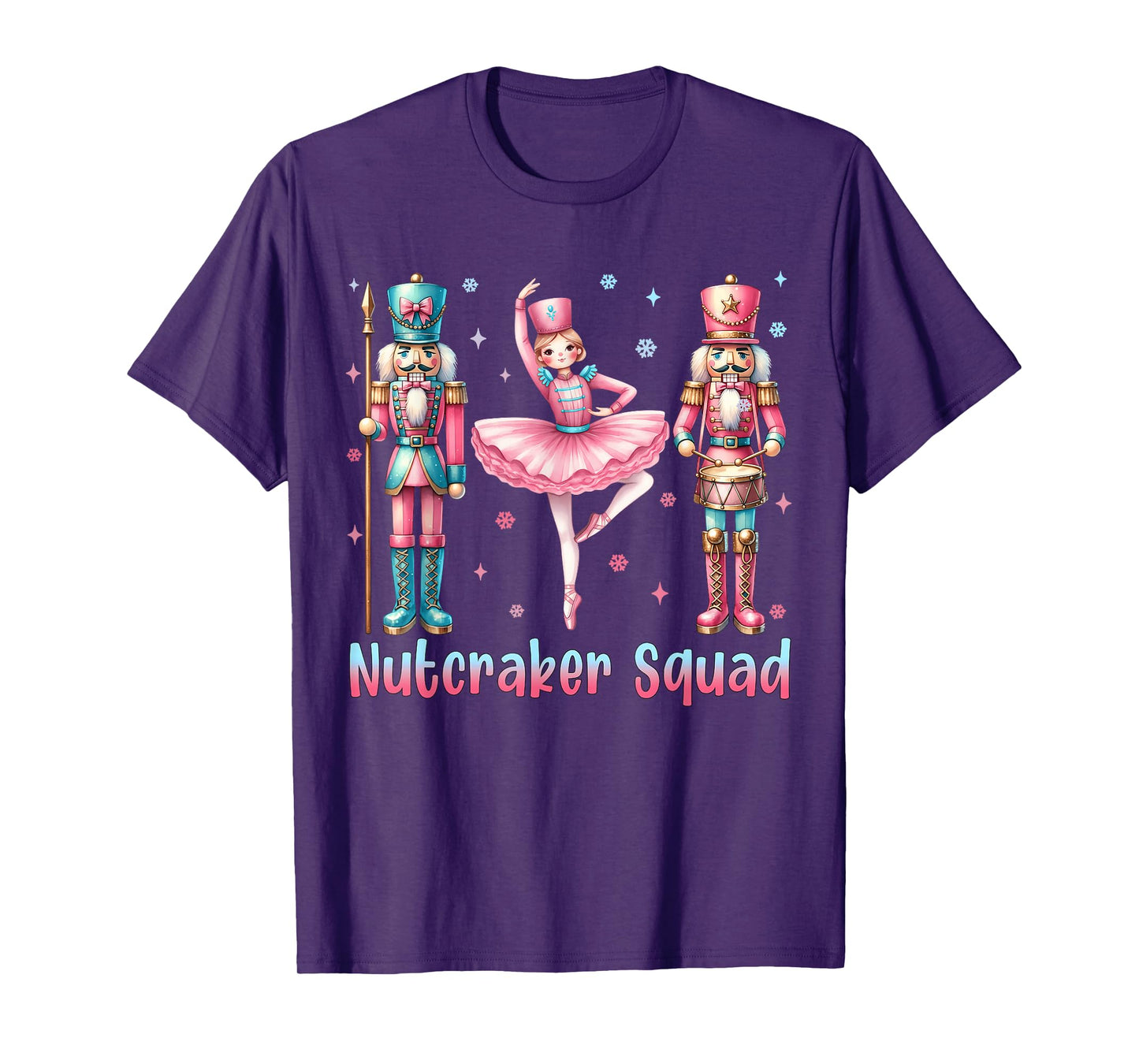 Nutcracker Squad Ballet Dance Merry Christmas Women Kid Girl T-Shirt