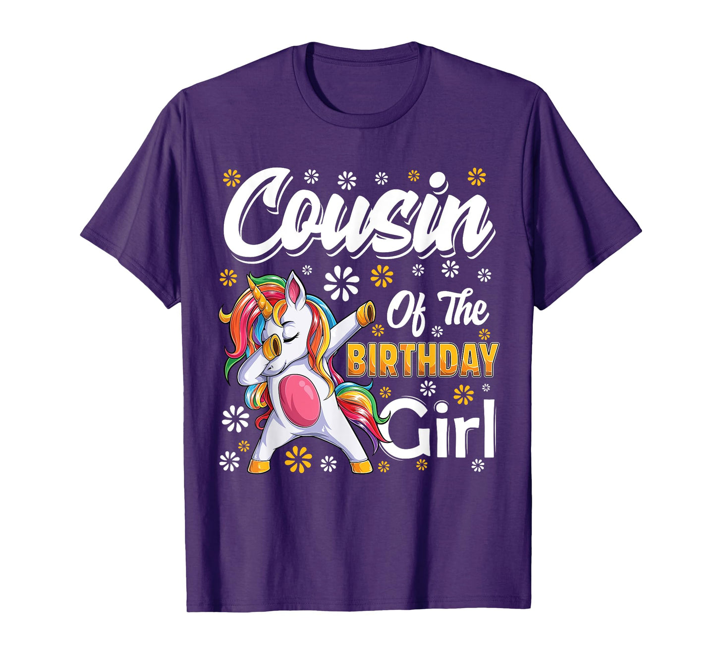 awesome dabbing unicorn birthday Cousin Family Matching T-Shirt