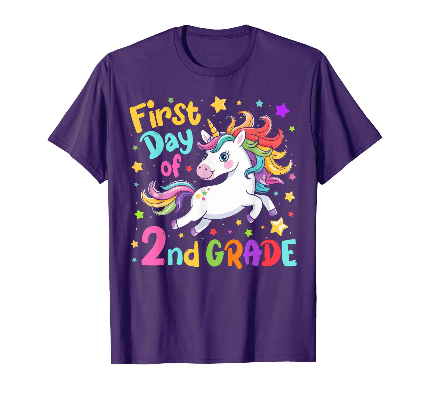 First Day Of 2nd Grade Second Grade Back To School Unicorn T-Shirt