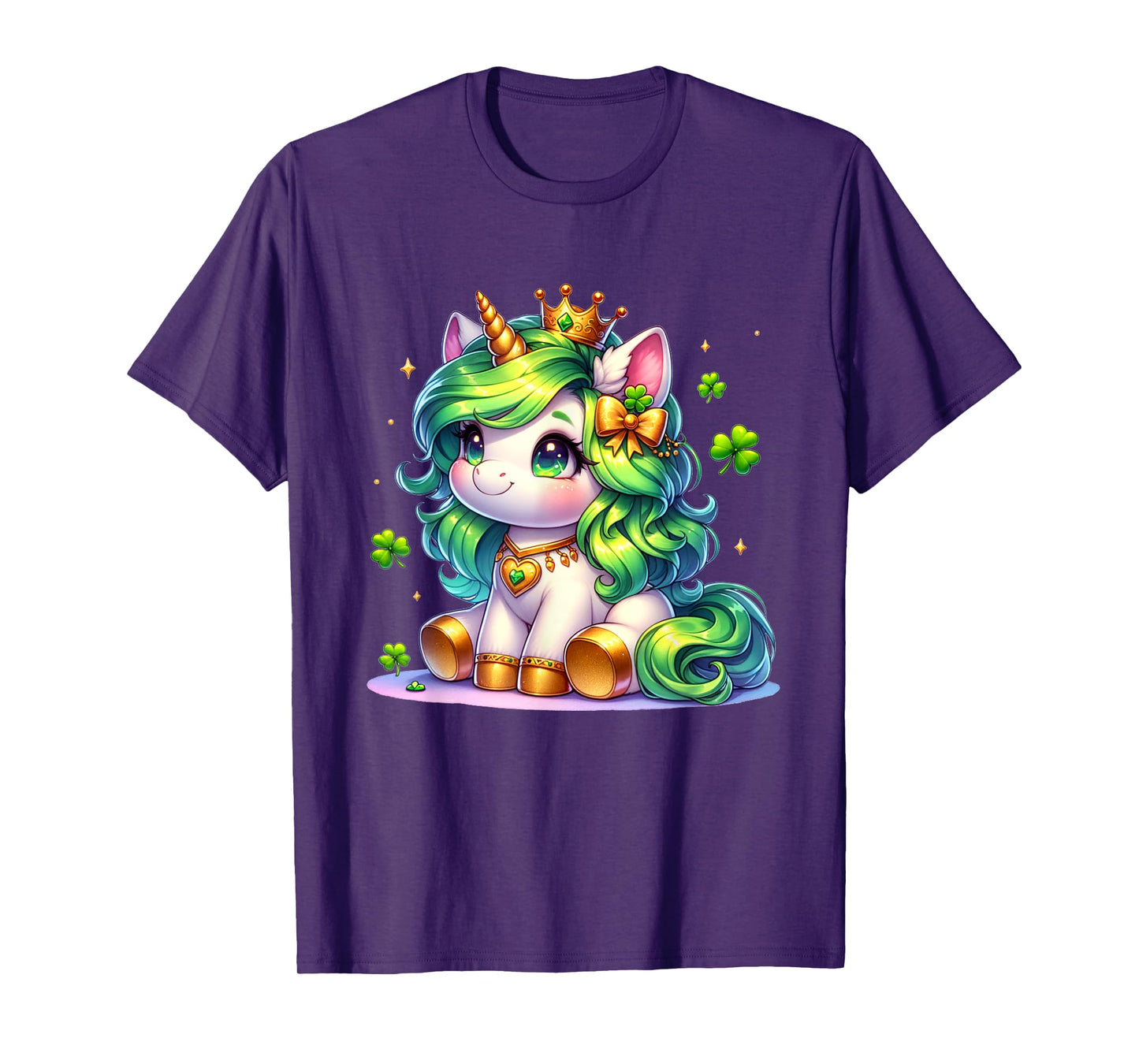 Unicorn St Patricks Day Girls Kids Shamrock Cute Unicorn T-Shirt