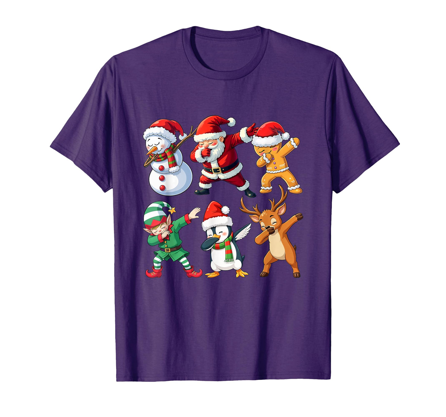 Dabbing Xmas Characters - Xmas Christmas Squad T-Shirt