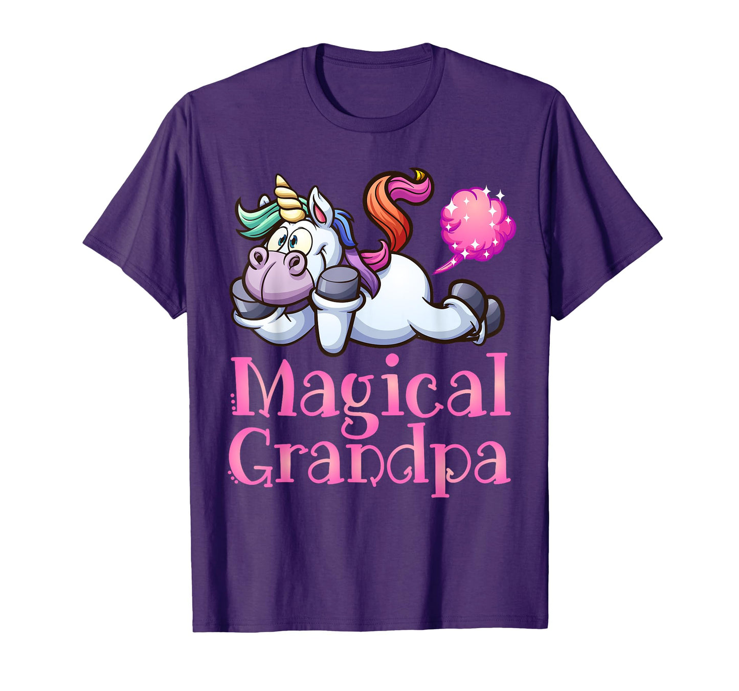 Funny Magical Grandpa, FARTING Rainbow Unicorn, Magic Gift