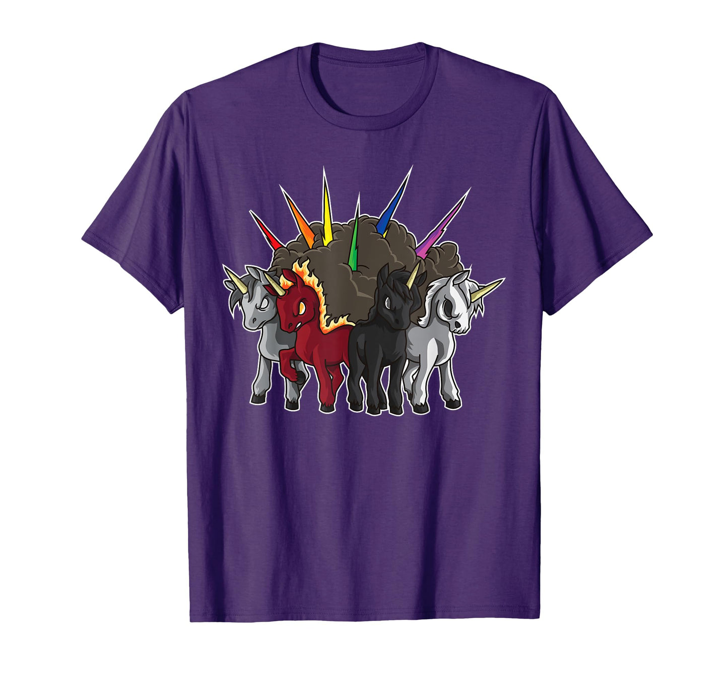 The Four Unicorns Of The Apocalypse - Horsemen Parody T-Shirt