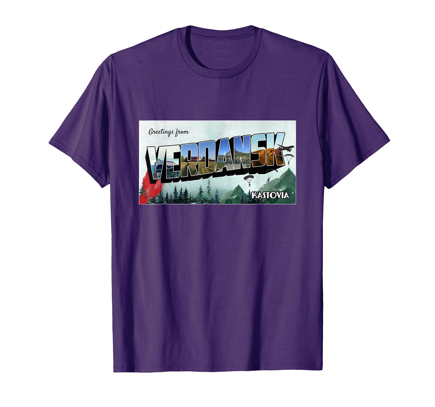 Warzone Gaming in Verdansk for crews & gamers - Men's Black Modern T-Shirt - Small - Short Sleeve - Crew Collar - Straight Hemline - Cotton 65%, Polyester 35%