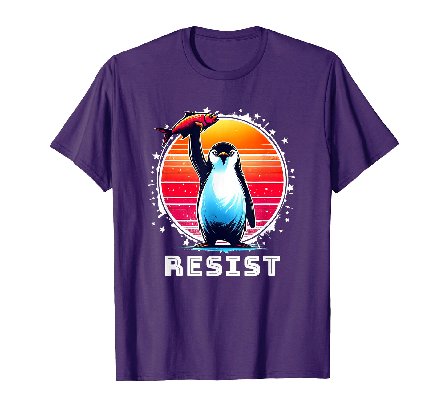 Resist Shirt Funny Resist Penguins Protest Against Tariffs T-Shirt