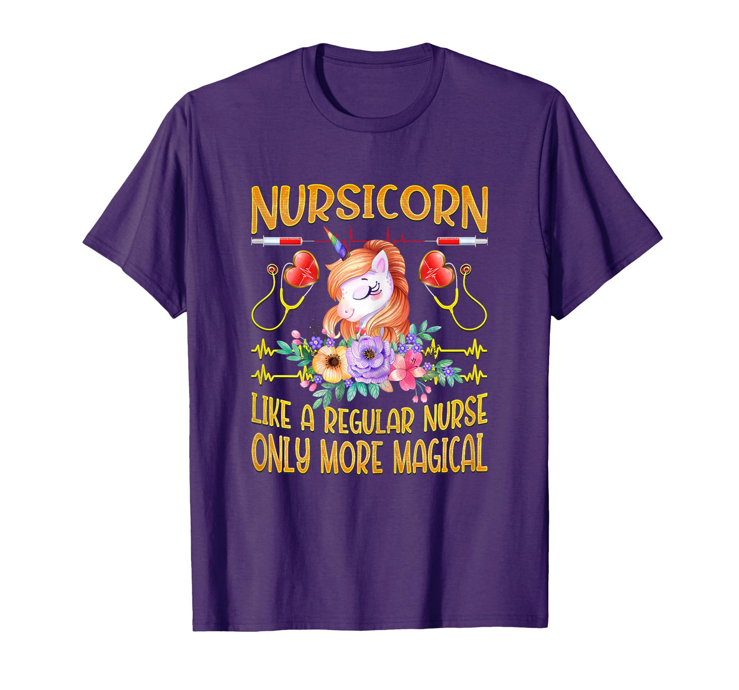 Nursing Shirts For Nurses Funny, Nurse Unicorn Nursicorn T-Shirt