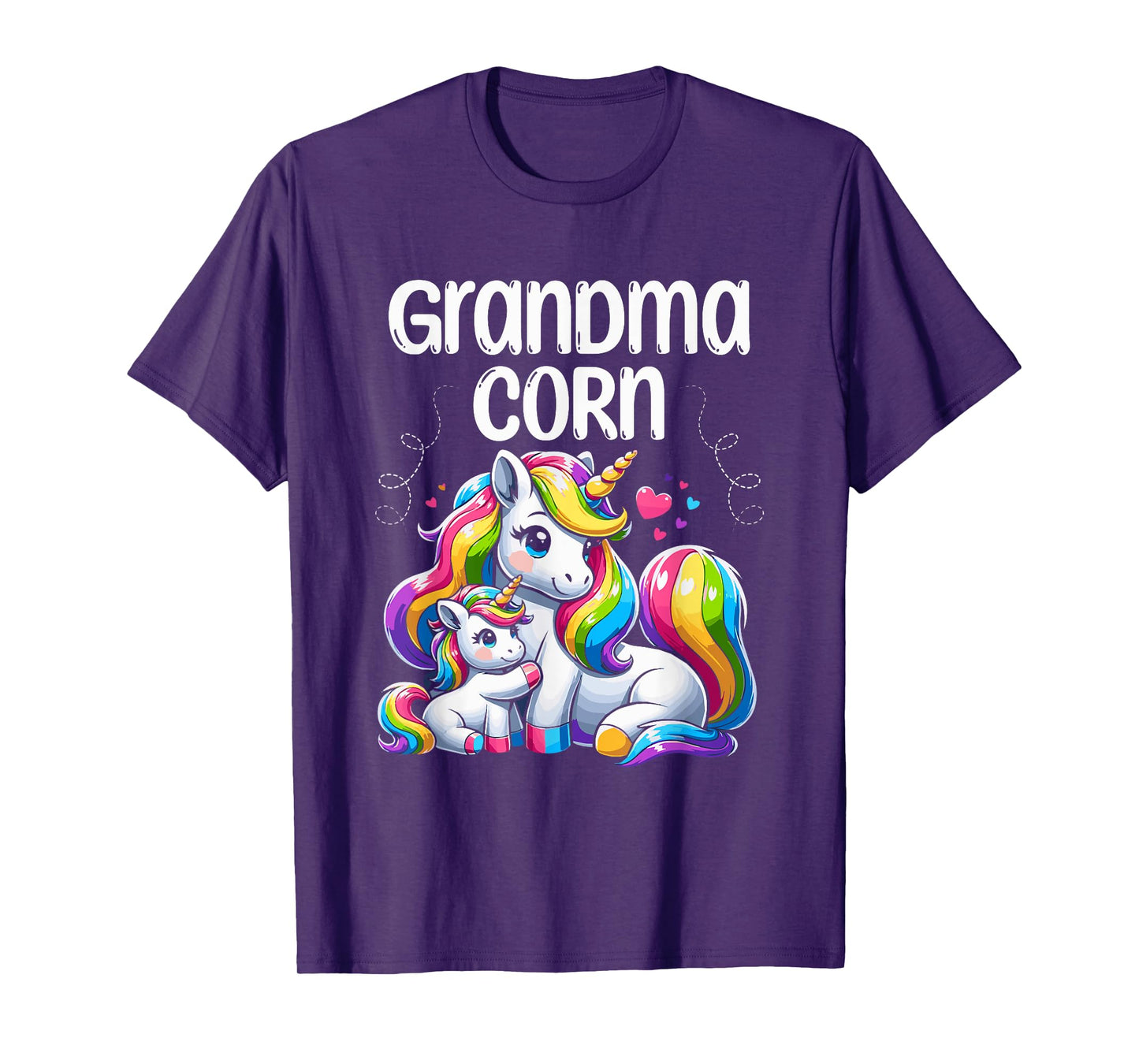 Grandma Corn Unicorn Mythical Creature Unicorns Grandmother T-Shirt
