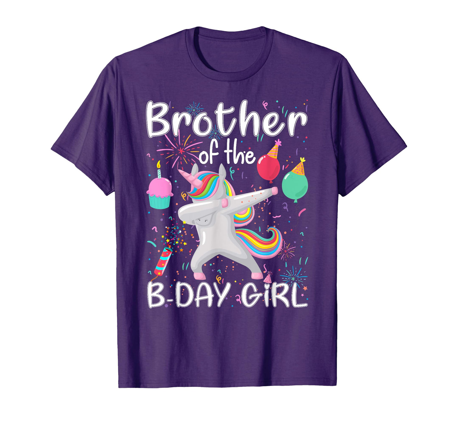 Brother of The Birthday Girl Unicorn Dabbing Party T-Shirt