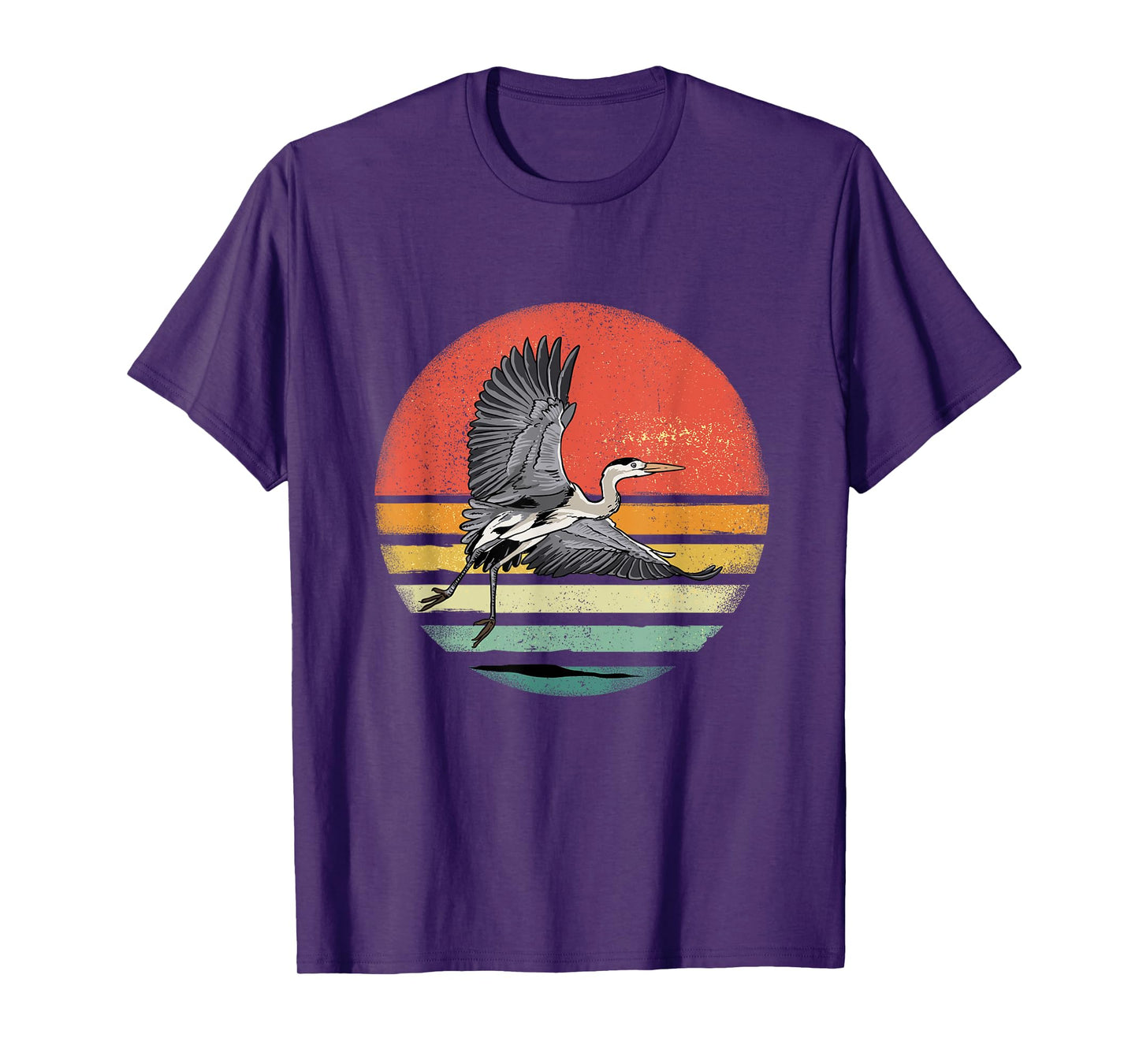 Retro Vintage Heron Lover Nature Heron Bird Watcher T-Shirt