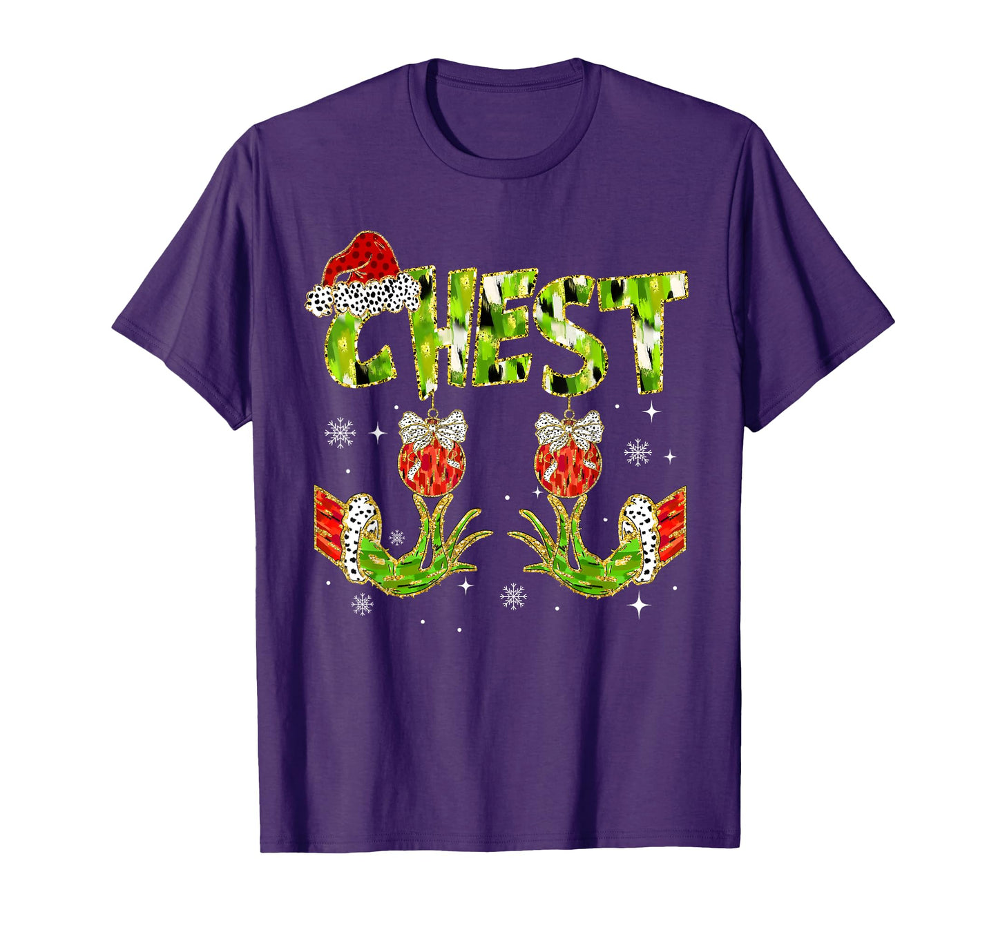 Chest Nuts Matching Chestnuts Funny Christmas Couples Women T-Shirt