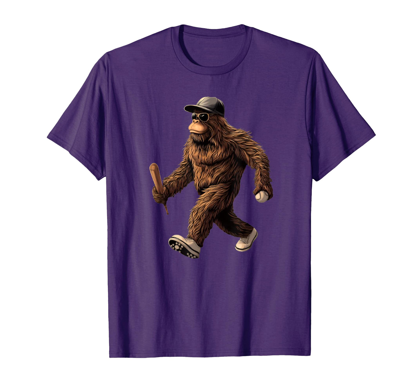Funny Bigfoot Sasquatch for Men Women Coach Player Baseball T-Shirt