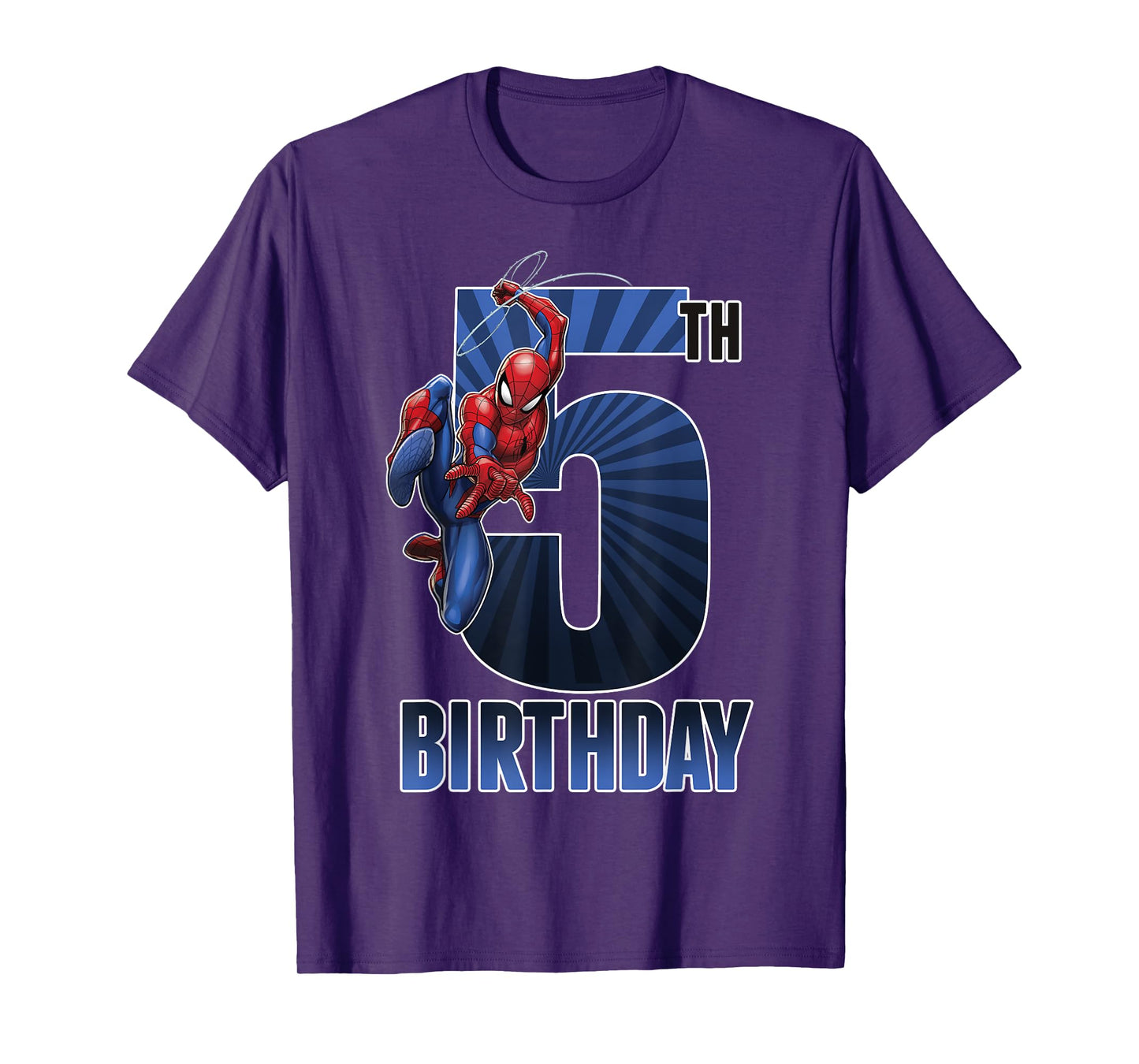 Marvel Spider-Man Swinging 5th Birthday Graphic T-Shirt