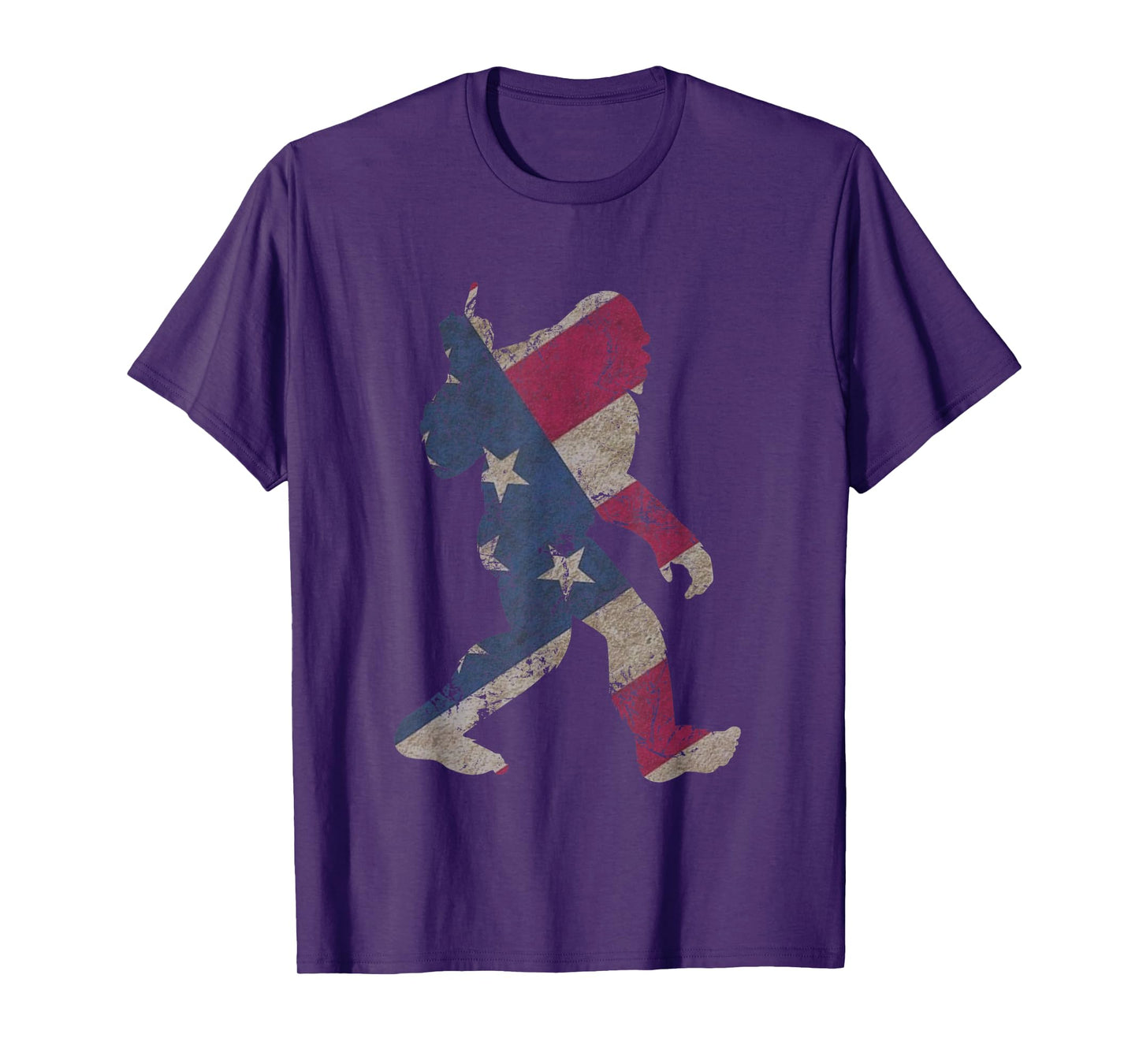 Funny USA Bigfoot Middle Finger for Sasquatch Believers T-Shirt