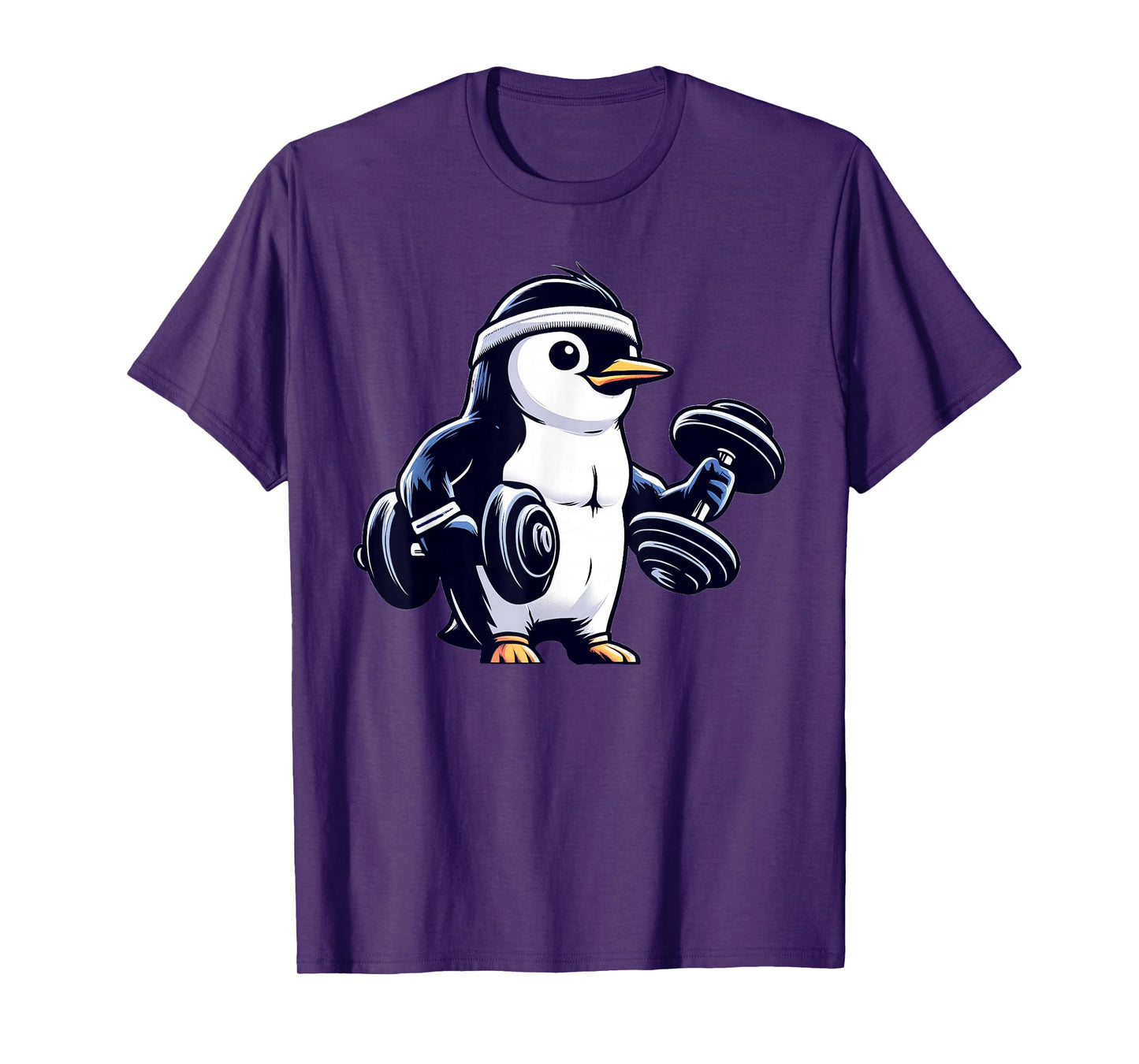 Penguin Powerlifting Weightlifting Gym Workout T-Shirt