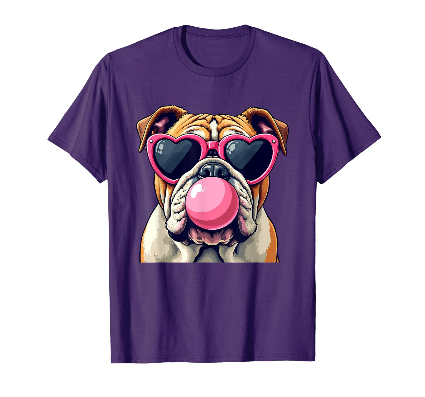 Bulldogs Preppy Mascot Bulldogs Blowing Bubble Girly Mama T-Shirt