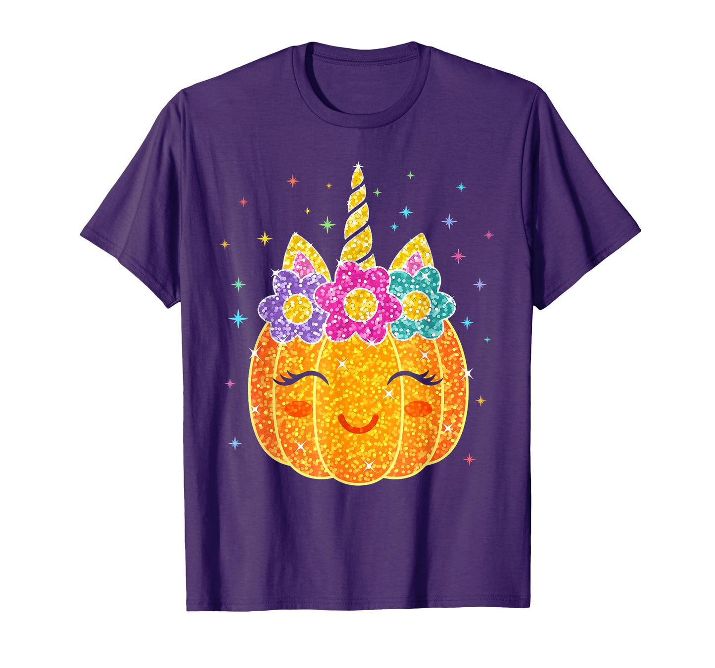Cute Unicorn Pumpkin Halloween Costume for Girl Kids Toddler T-Shirt
