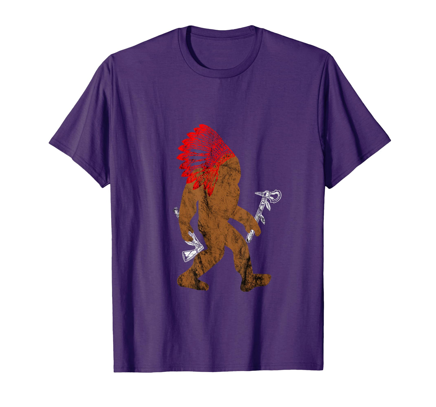 Indian Bigfoot Chief Sasquatch Western Carnival Costume T-Shirt