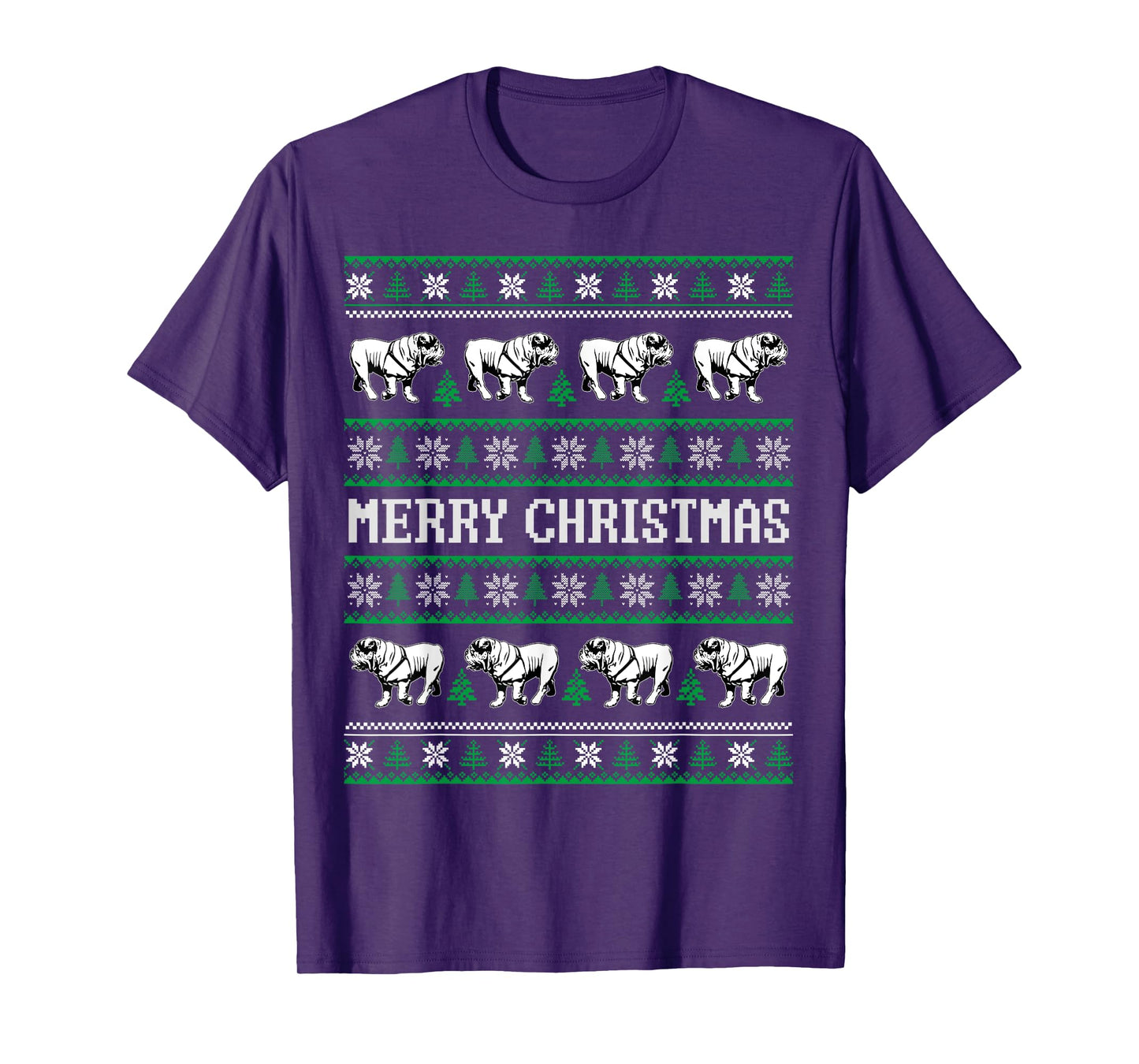 Ugly Sweater English Bulldog Dog Christmas Dog Lover Xmas Men Women Kids T-Shirt
