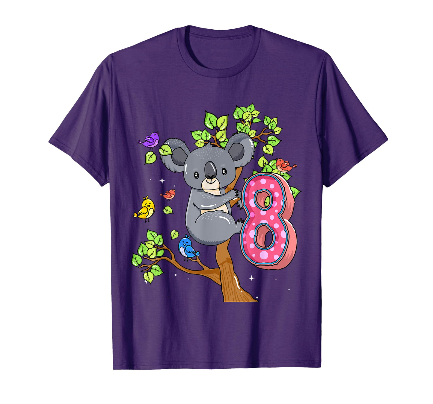 Koala Bear 8th Birthday Girl 8 Year Old Birthday Koalas Bday T-Shirt