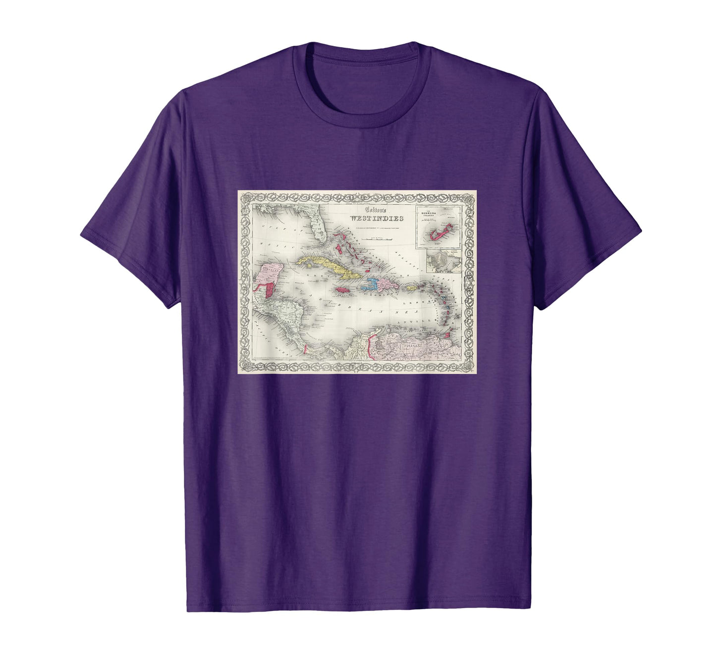 Caribbean Islands Map T Shirt T-Shirt