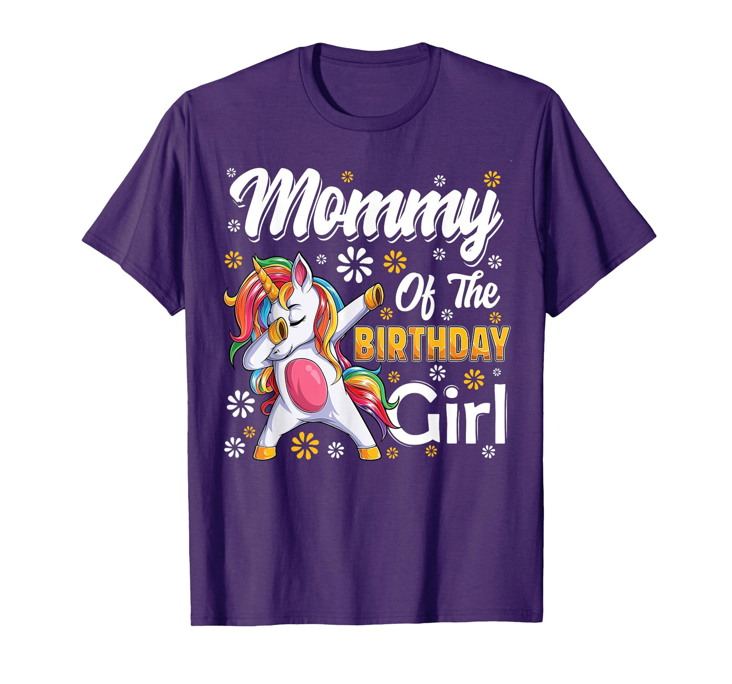 awesome dabbing unicorn birthday Mommy Family Matching T-Shirt
