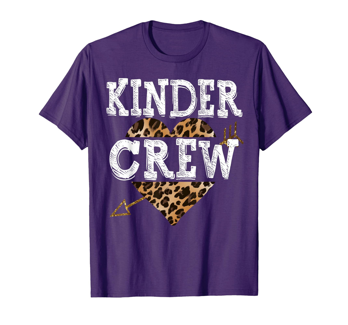 Leopard Kinder Crew Kindergarten Teacher 1st Day of School Men Women Girls Kids T-Shirt