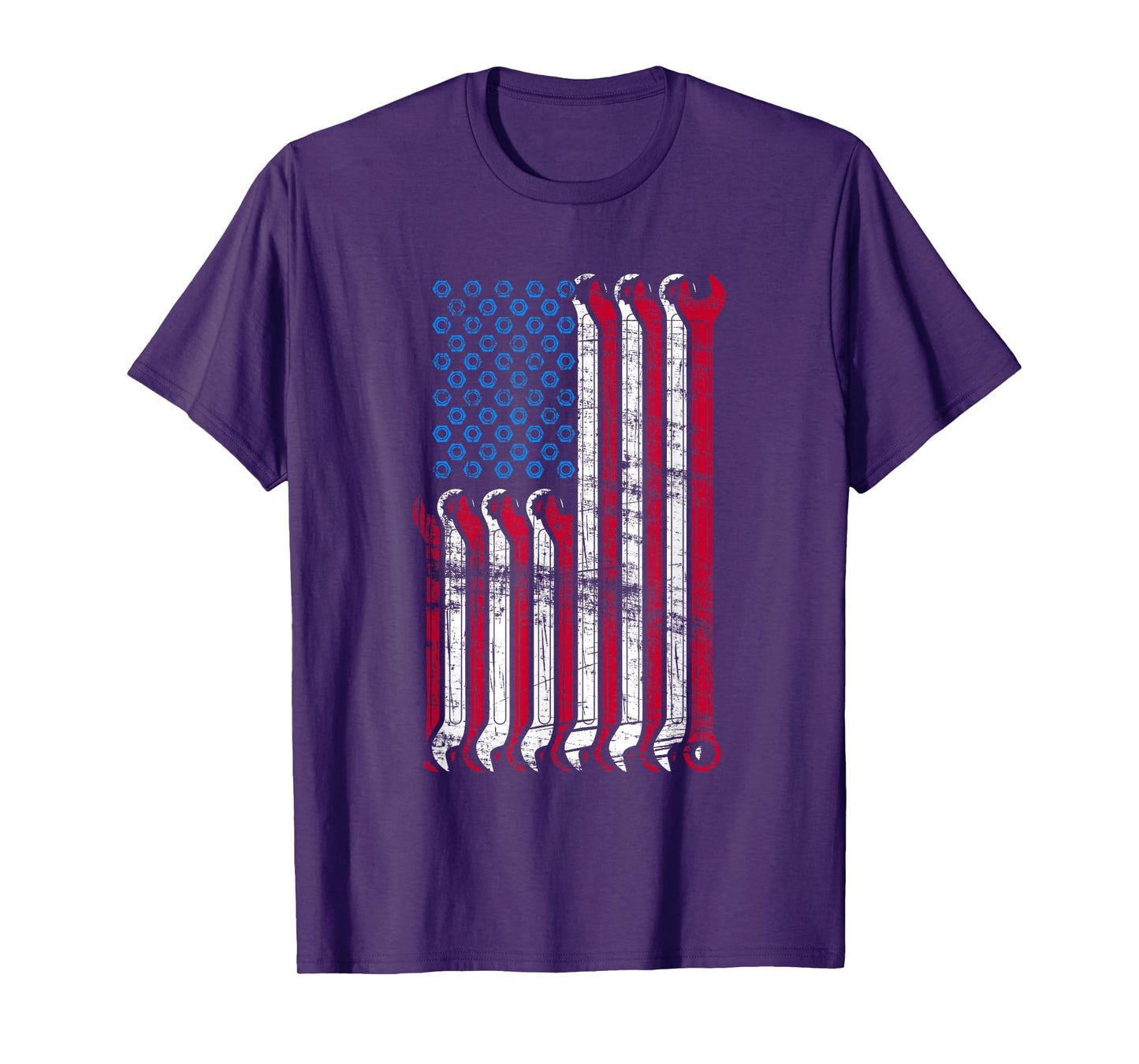 American Flag Mechanic Combination Wrenches T-Shirt Gift T-Shirt for Women Girls Kids Men