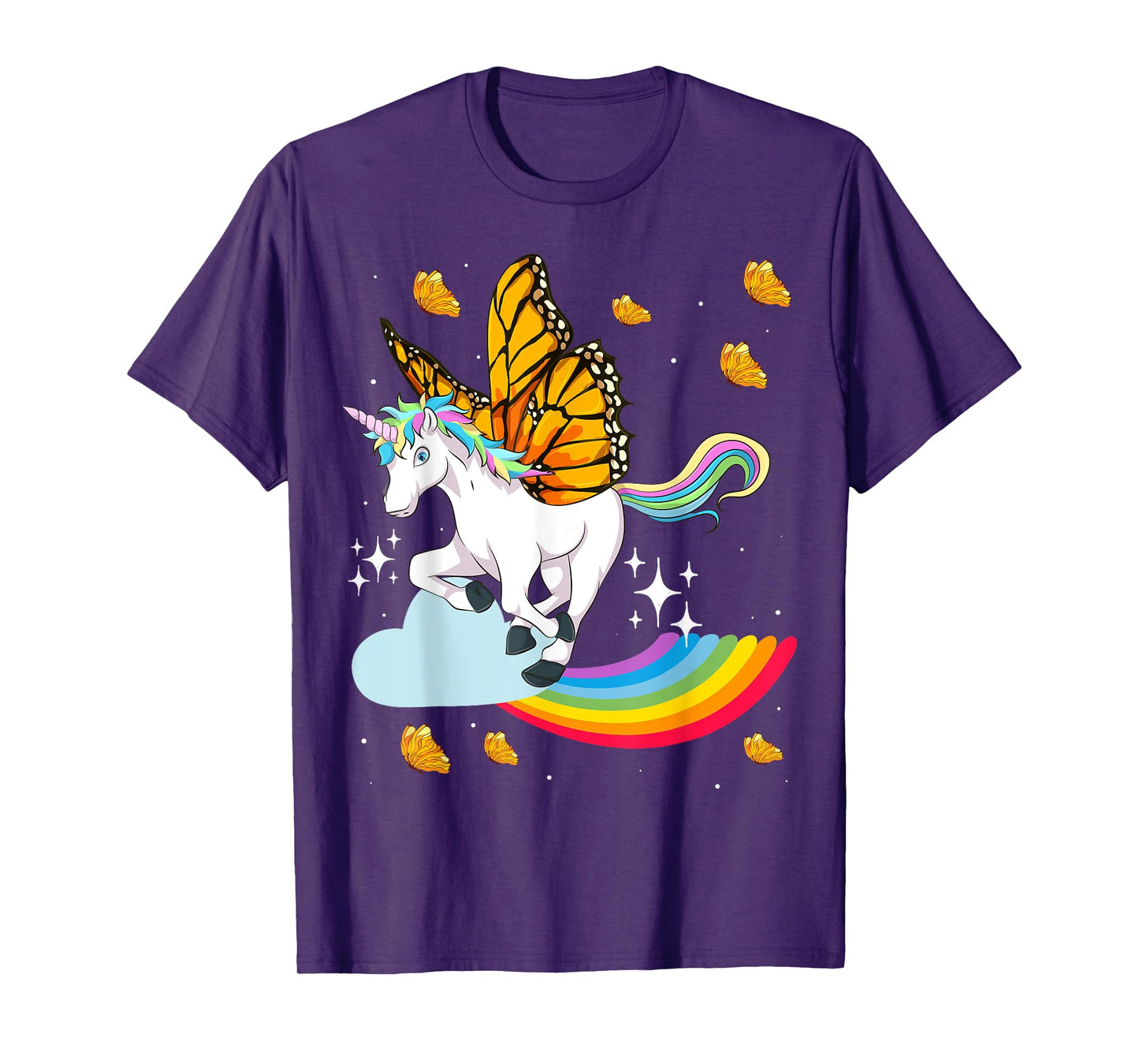 Fantasy Butterfly Animal Rainbow Magical Creature Unicorn T-Shirt