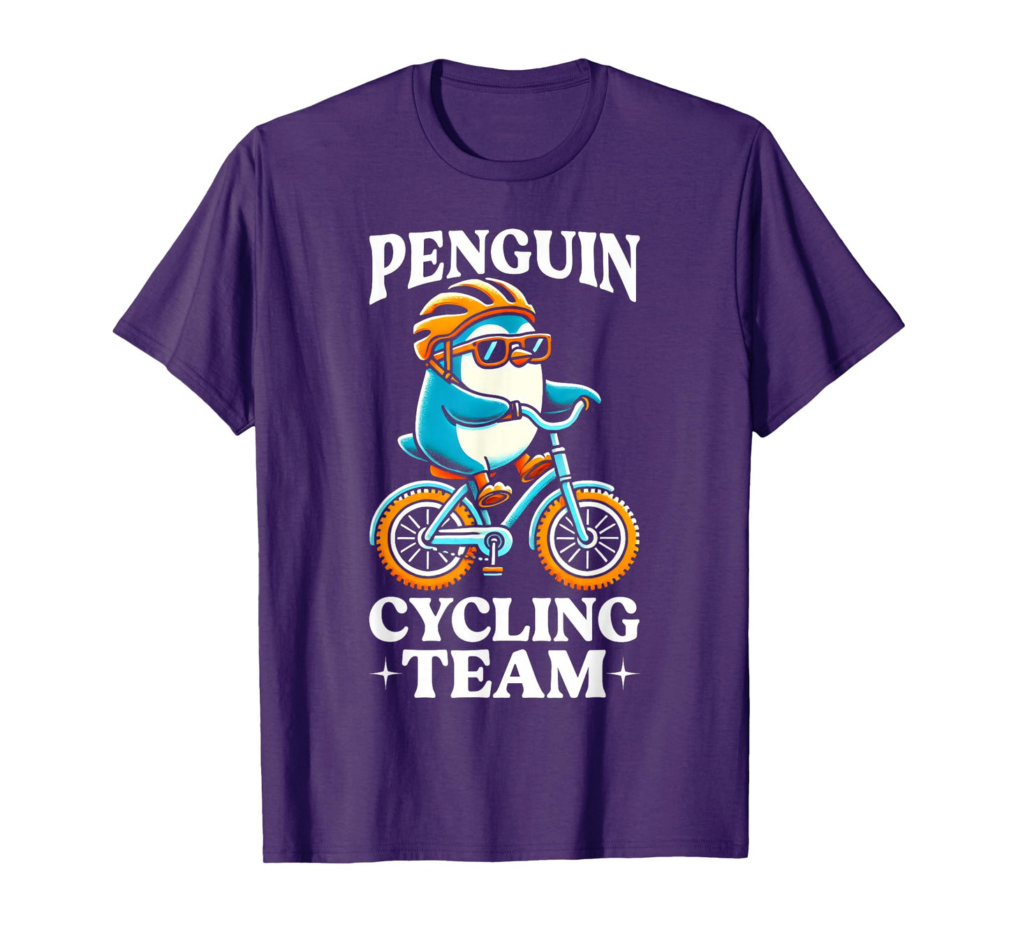 Penguin Cycling Team Riding Bicycle T-Shirt