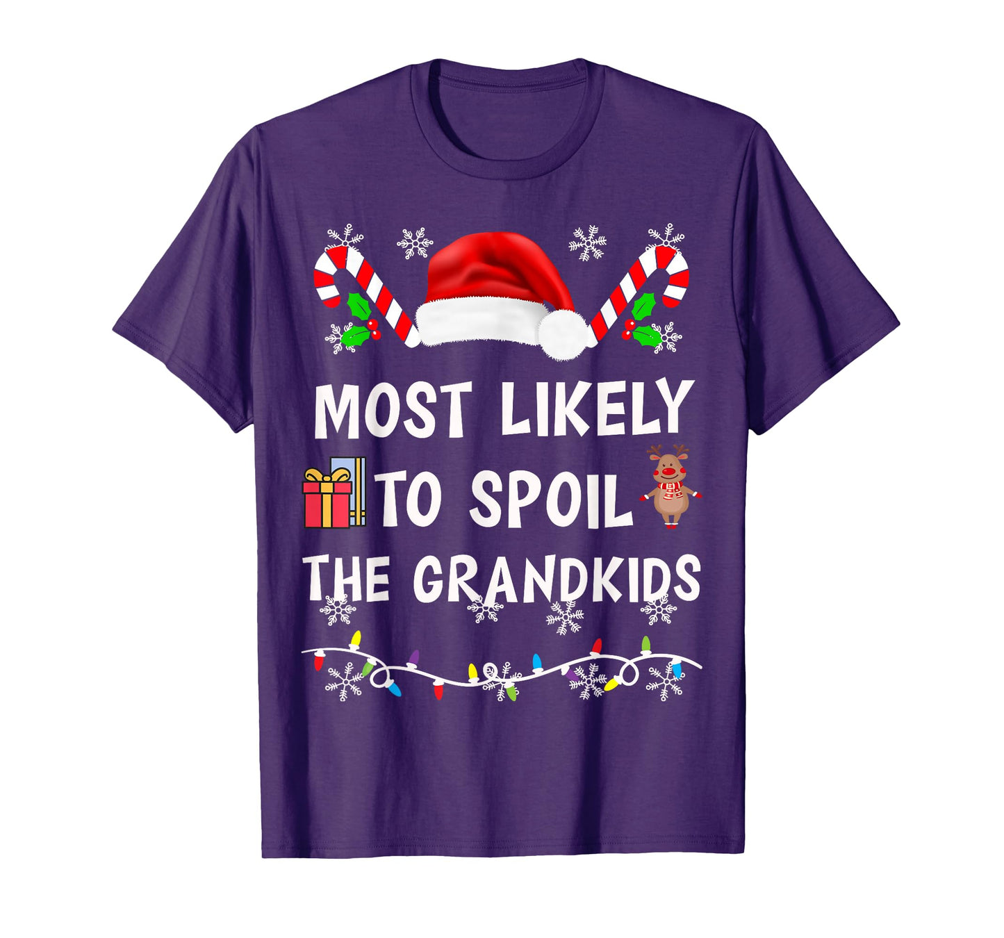 Most Likely To Spoil The Grandkids Family Matching Christmas T-Shirt