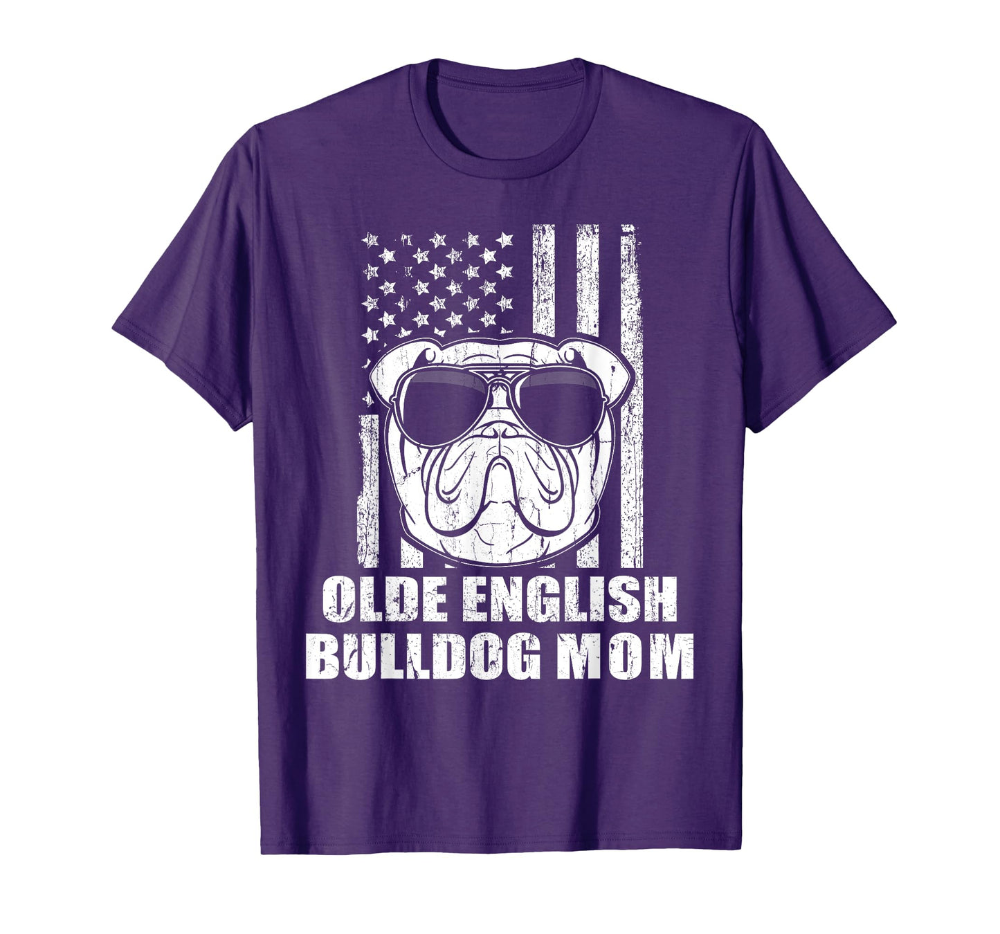 Olde English Bulldog Mom Cool Vintage Retro Proud American T-Shirt for Men Women Girls Kids