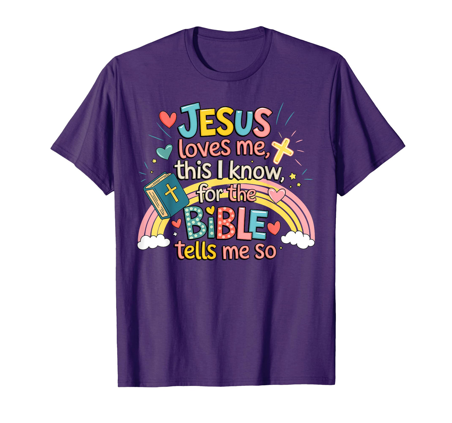 Jesus Loves Me This I Know Boys Kids Toddler Jesus Christian T-Shirt