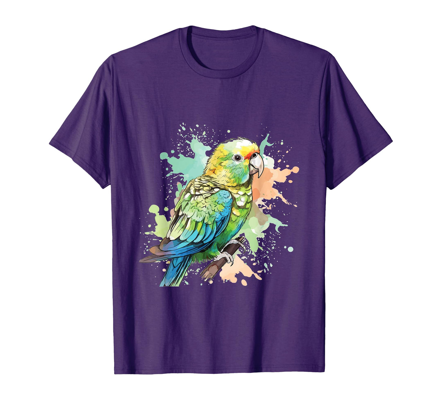 Cute Budgie Watercolor Art T-Shirt
