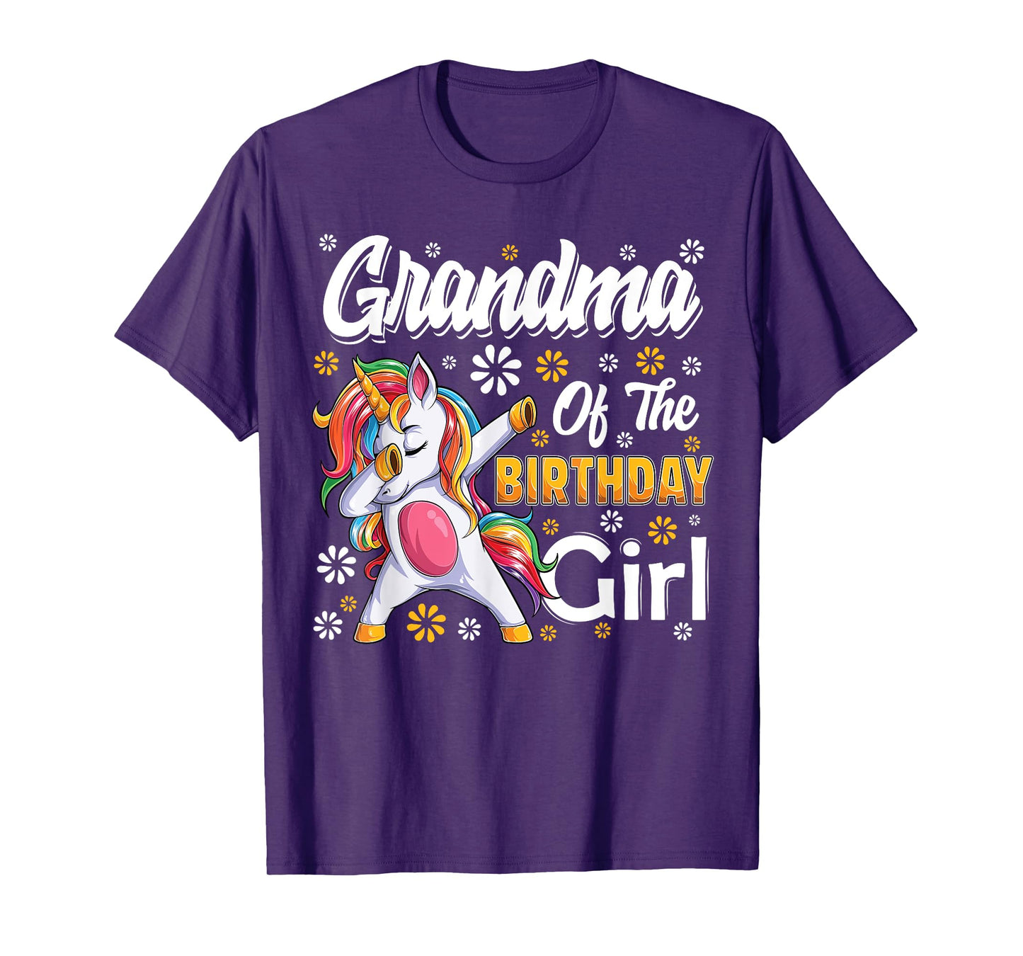 awesome dabbing unicorn birthday Grandma Family Matching T-Shirt