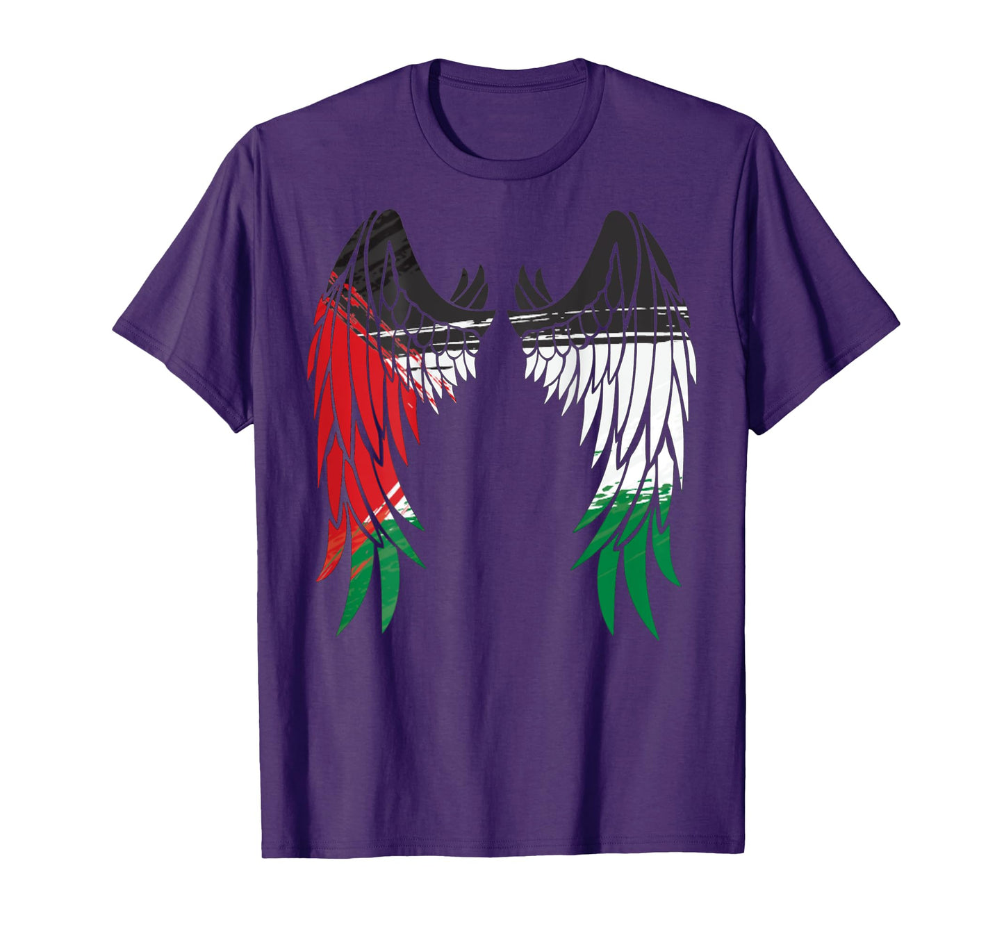 Palestine Flag Dad On Back Side Palestinian Angel Kids Wings T-Shirt