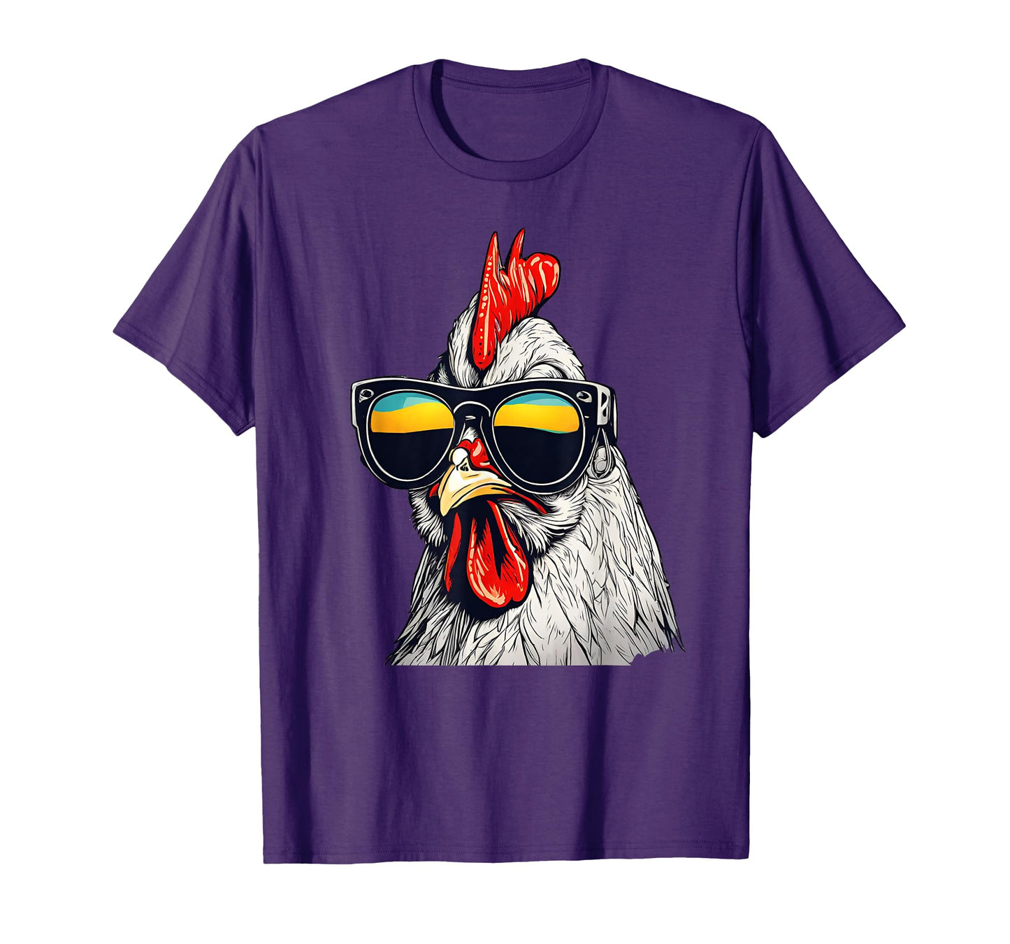 Cool Rooster Wearing Sunglasses Retro Vintage Chicken Tee T-Shirt