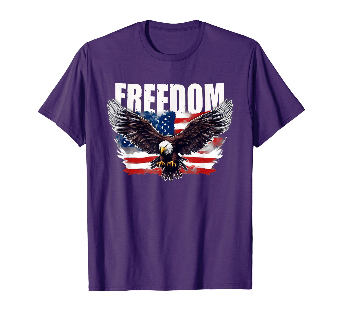 Patriotic USA American Flag and Eagle FREEDOM 4th of July T-Shirt