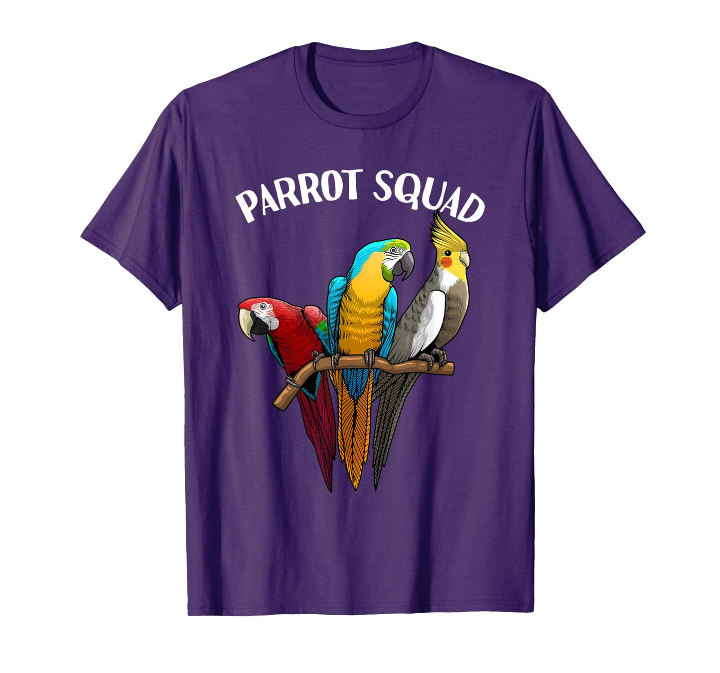 Cool Parrot Squad For Men Women Tropical Bird Parrots Birder T-Shirt