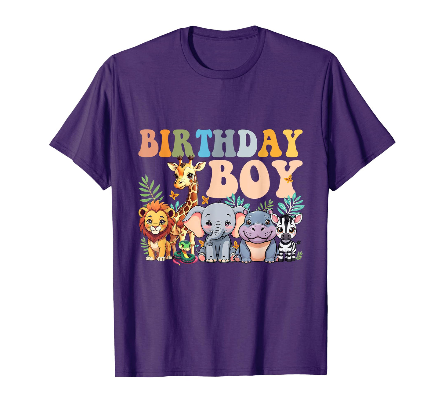 Birthday Boy Kids Safari Squad Zoo Jungle Animal Toddler T-Shirt