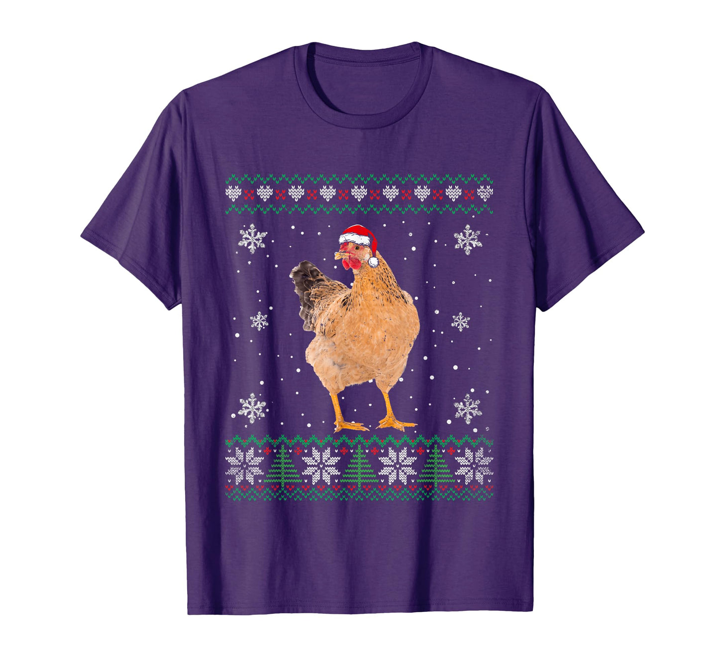 Santa Chicken Ugly Sweater Animals Christmas Pajama T-Shirt
