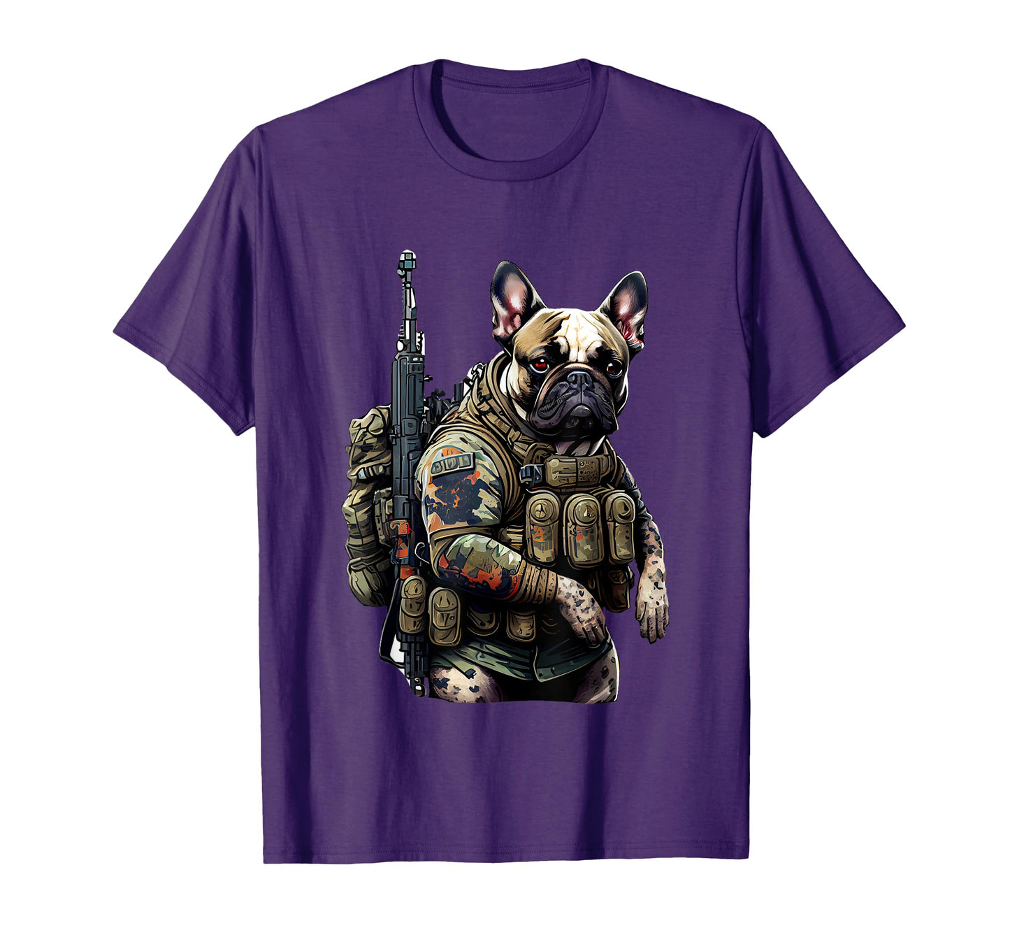 French Bulldog Tactical Military Warrior T-Shirt
